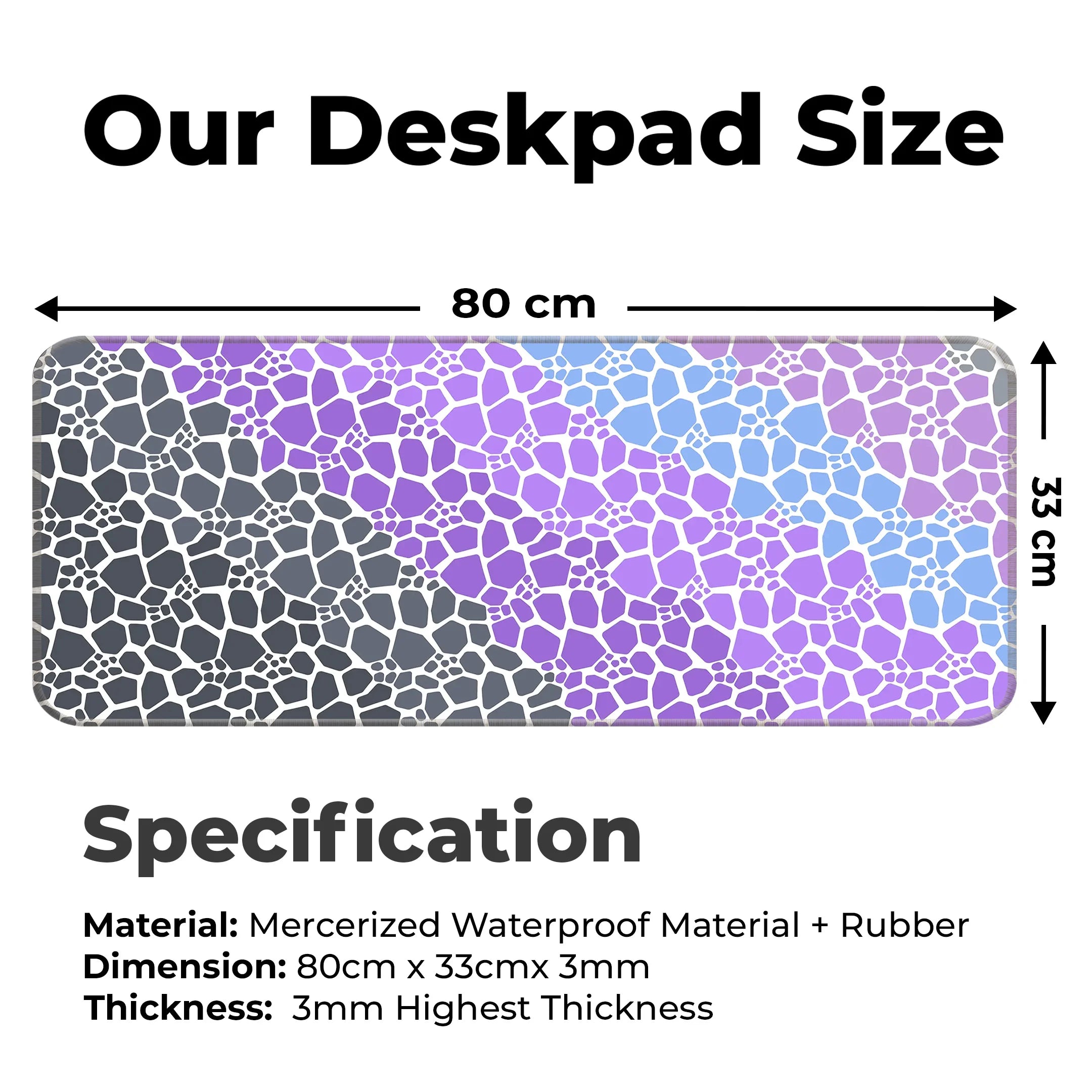 Marble Design Desk Mat