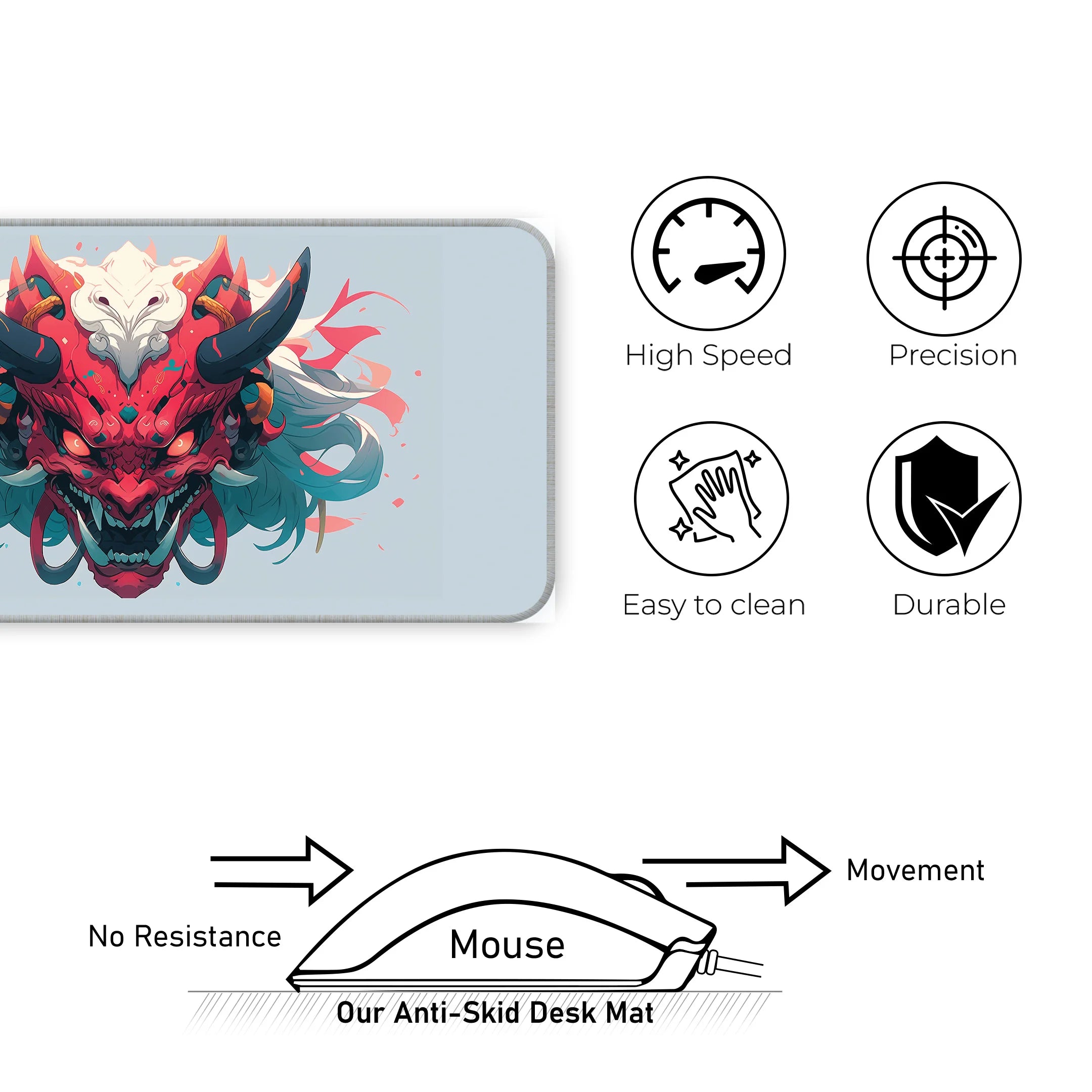 Oni Demon Mask Deskmat