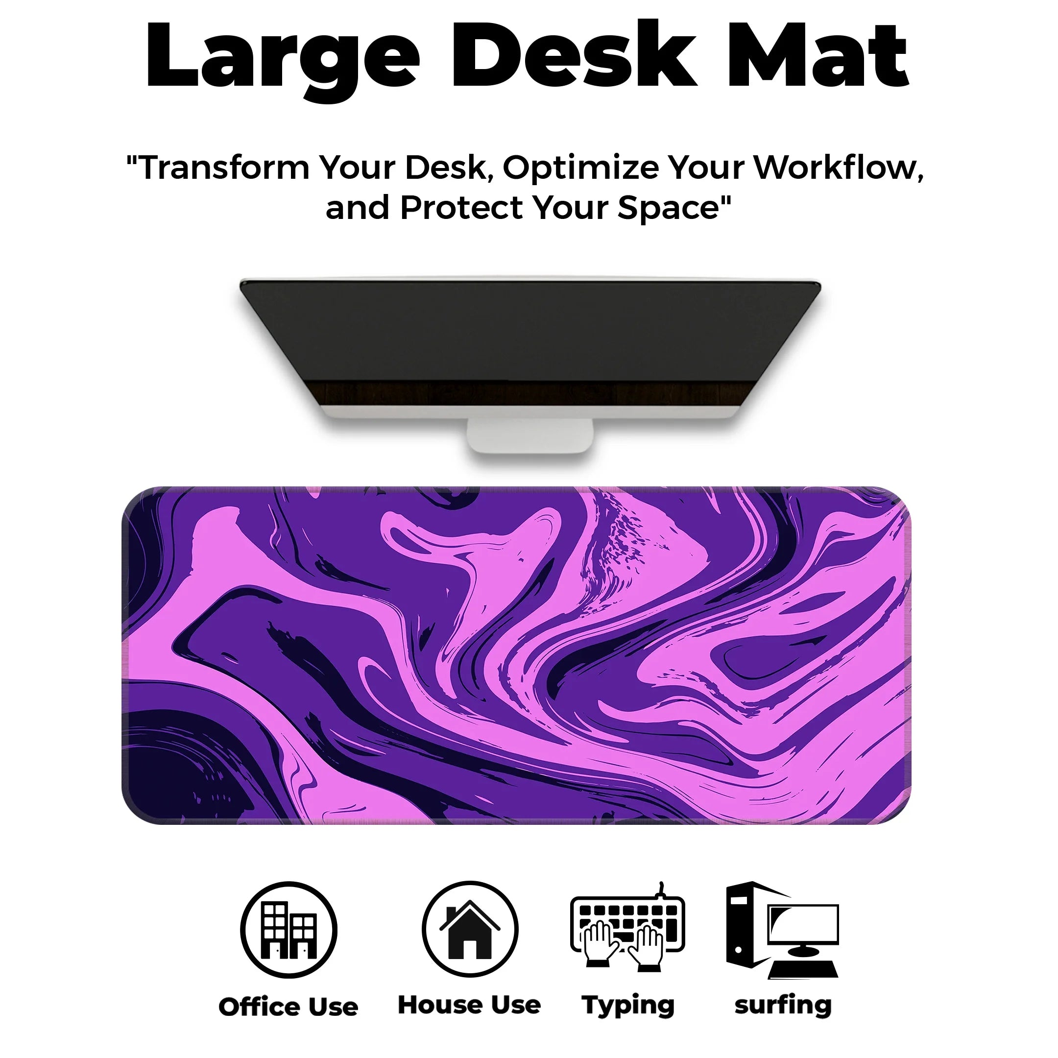 Marble theme Design Desk Mat