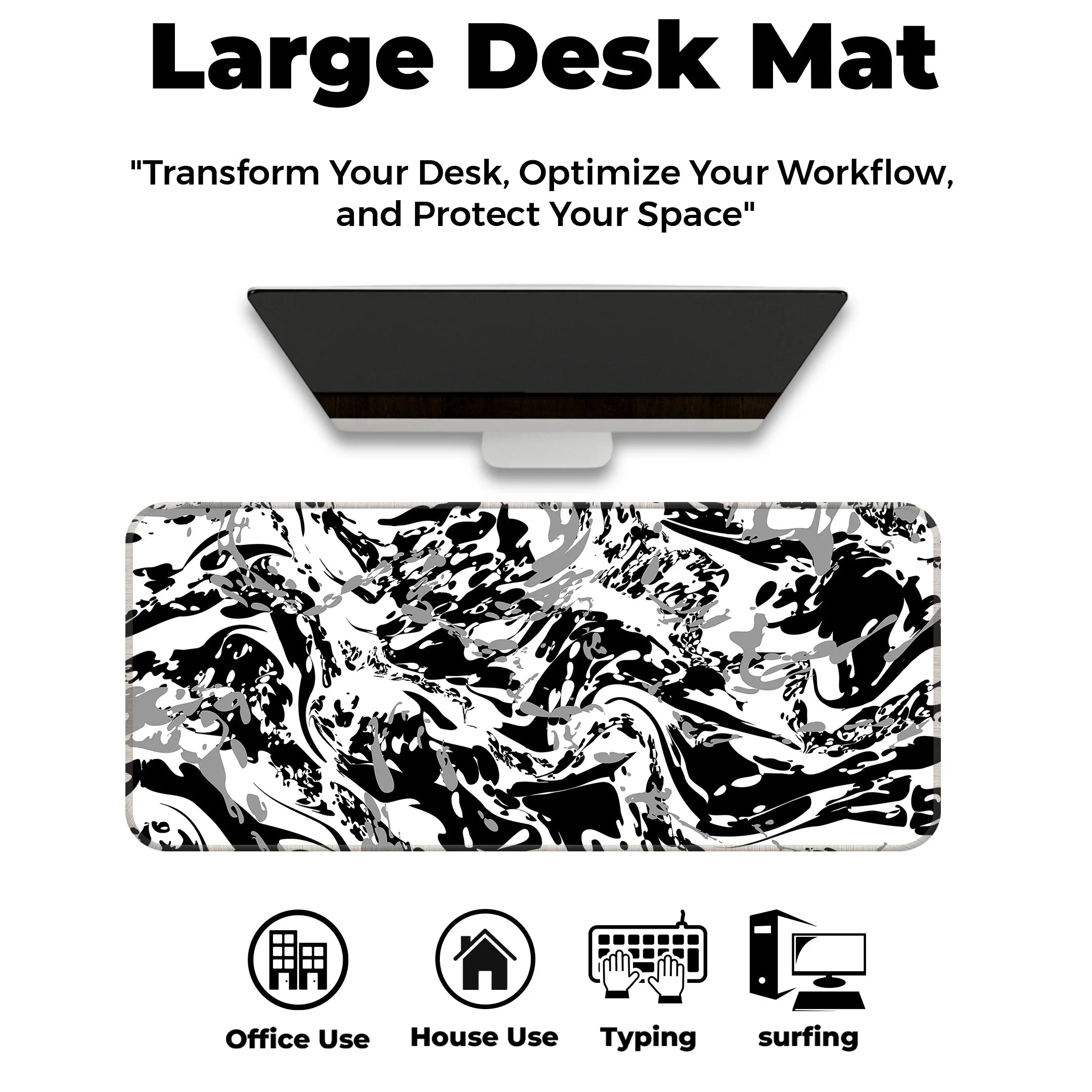 Marble theme Design Desk Mat