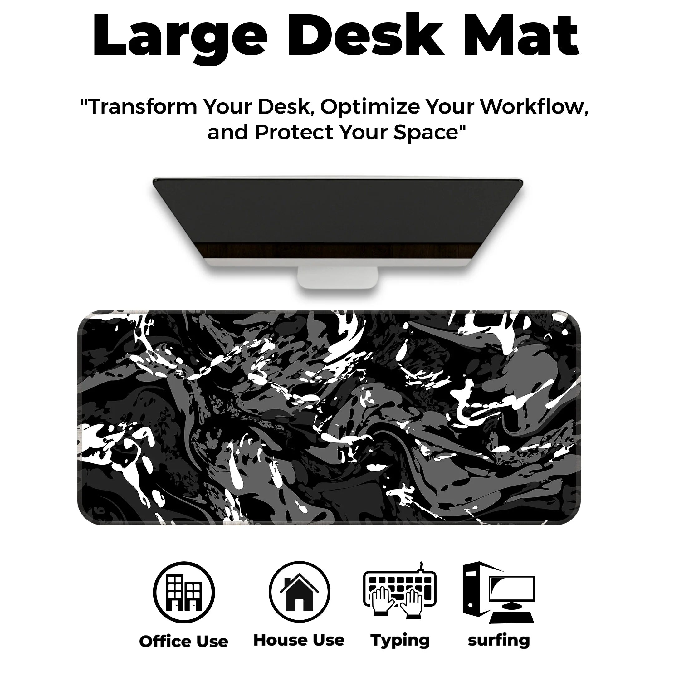 Marble theme Design Desk Mat