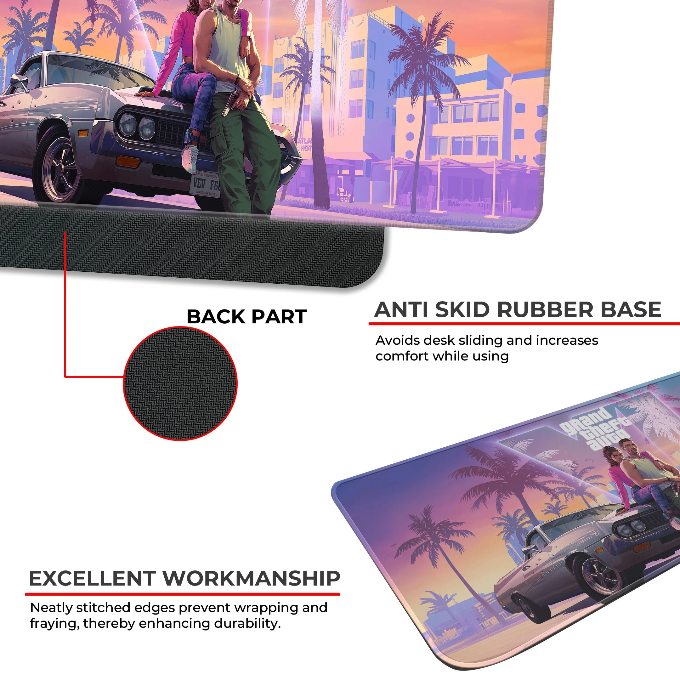 GTA VI Vice City Vibes Deskmat