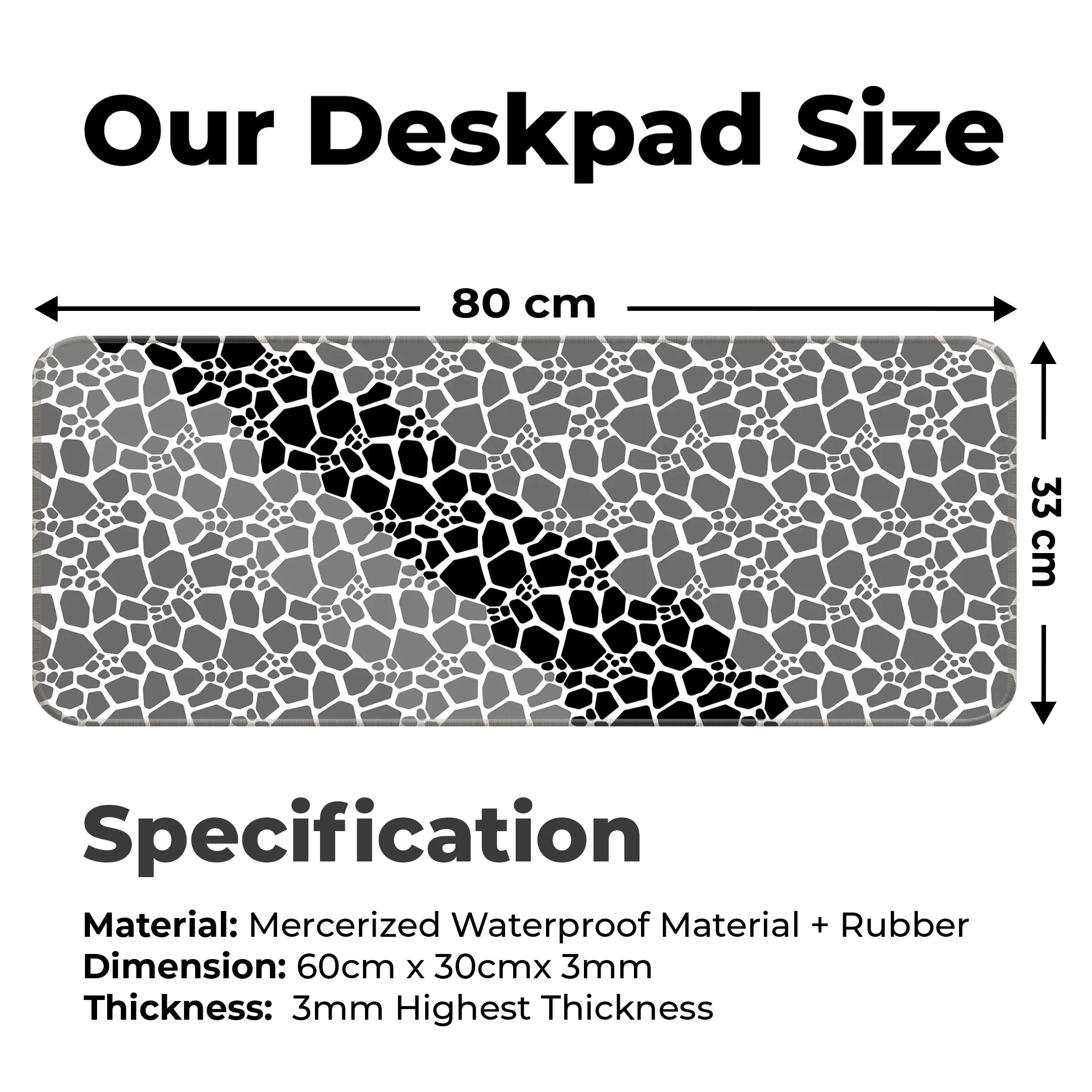 Rock pattern Deskmat