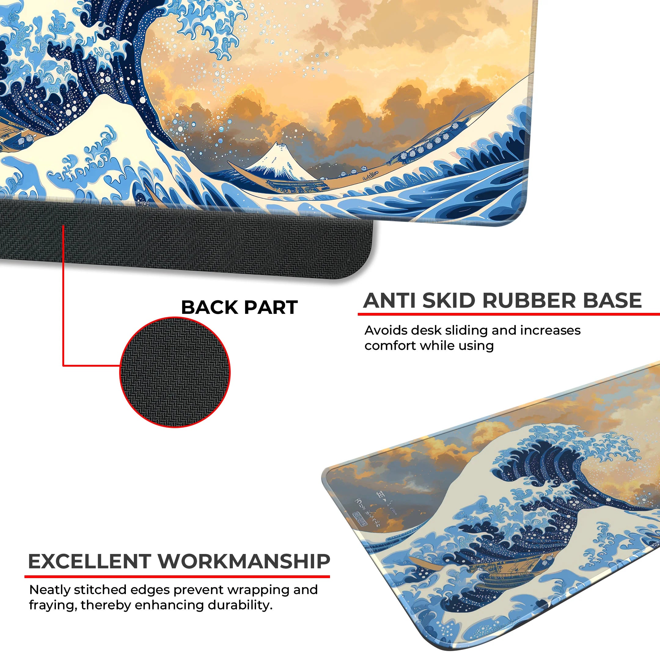 Great Wave of Kanagawa Art Deskmat