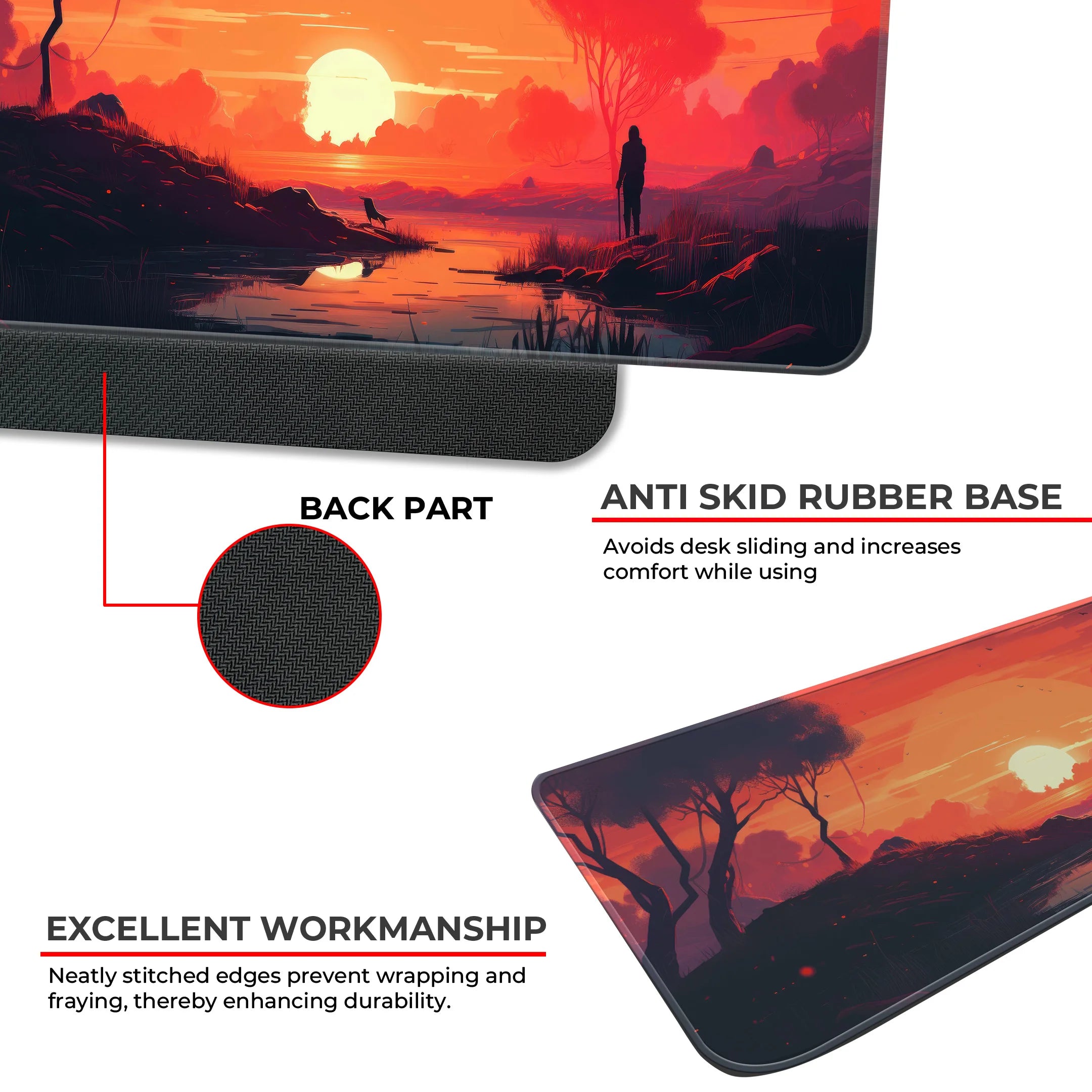 Serene Sunset Reflection Deskmat