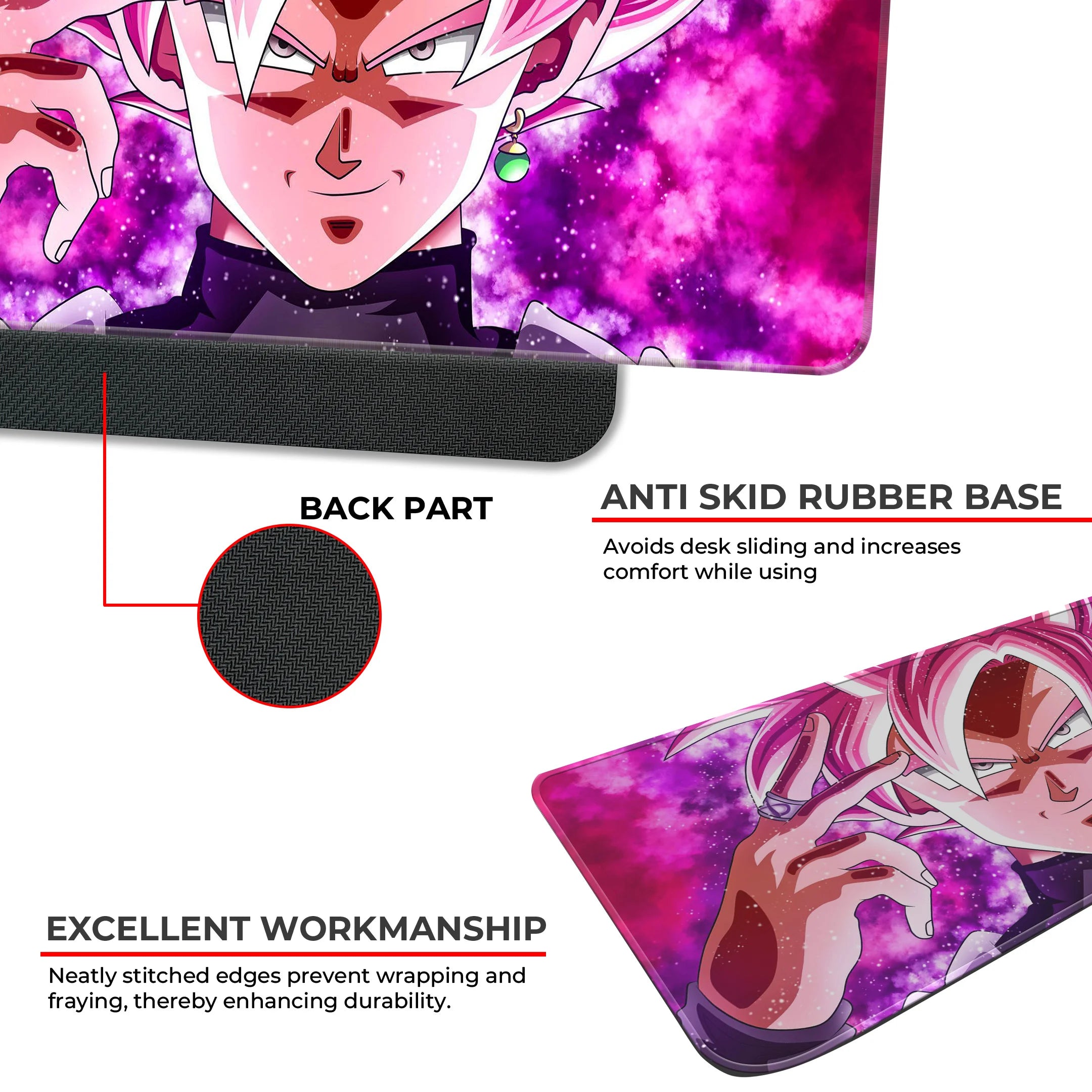 Goku Black Rose Power Surge Deskmat