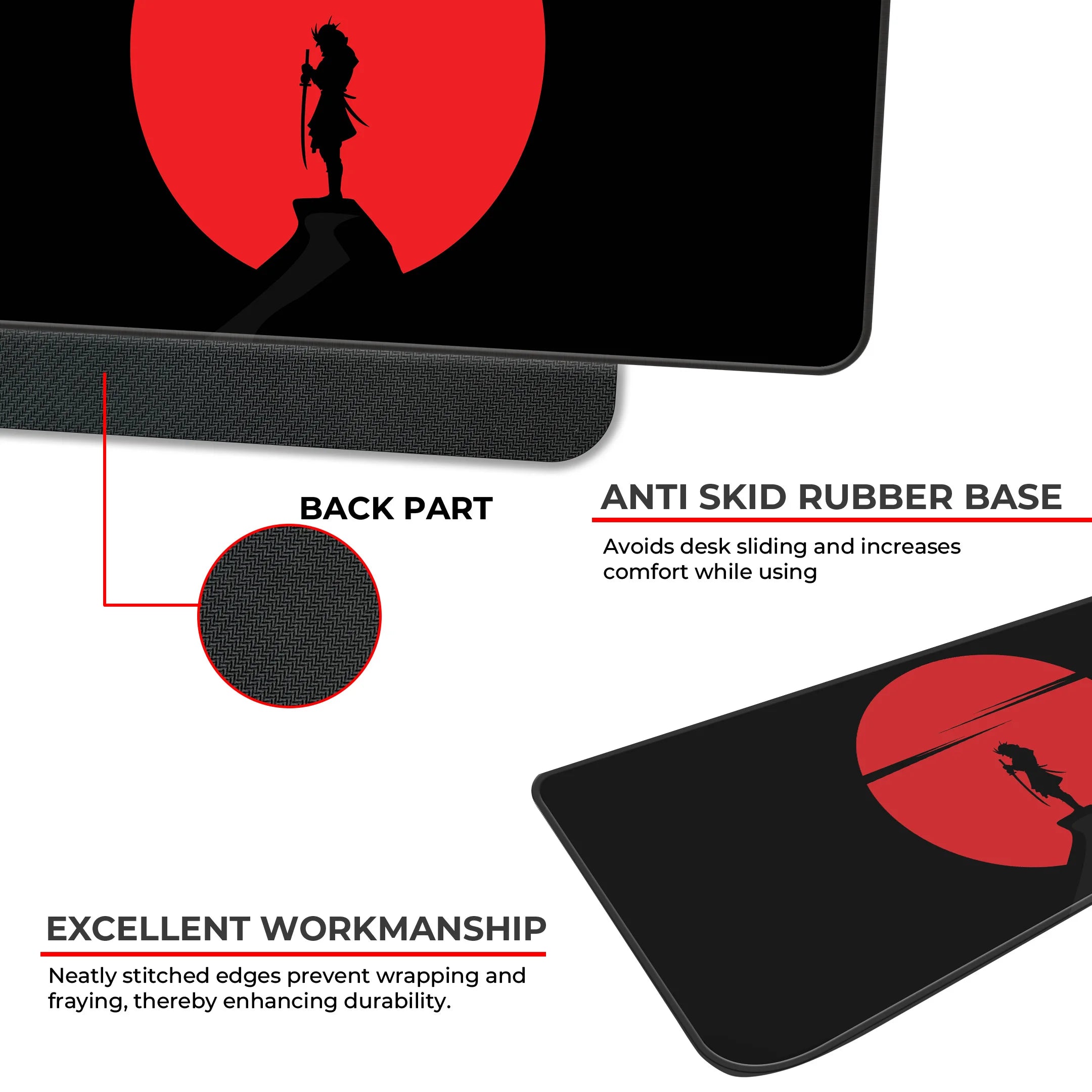 Samurai Warrior Silhouette Deskmat