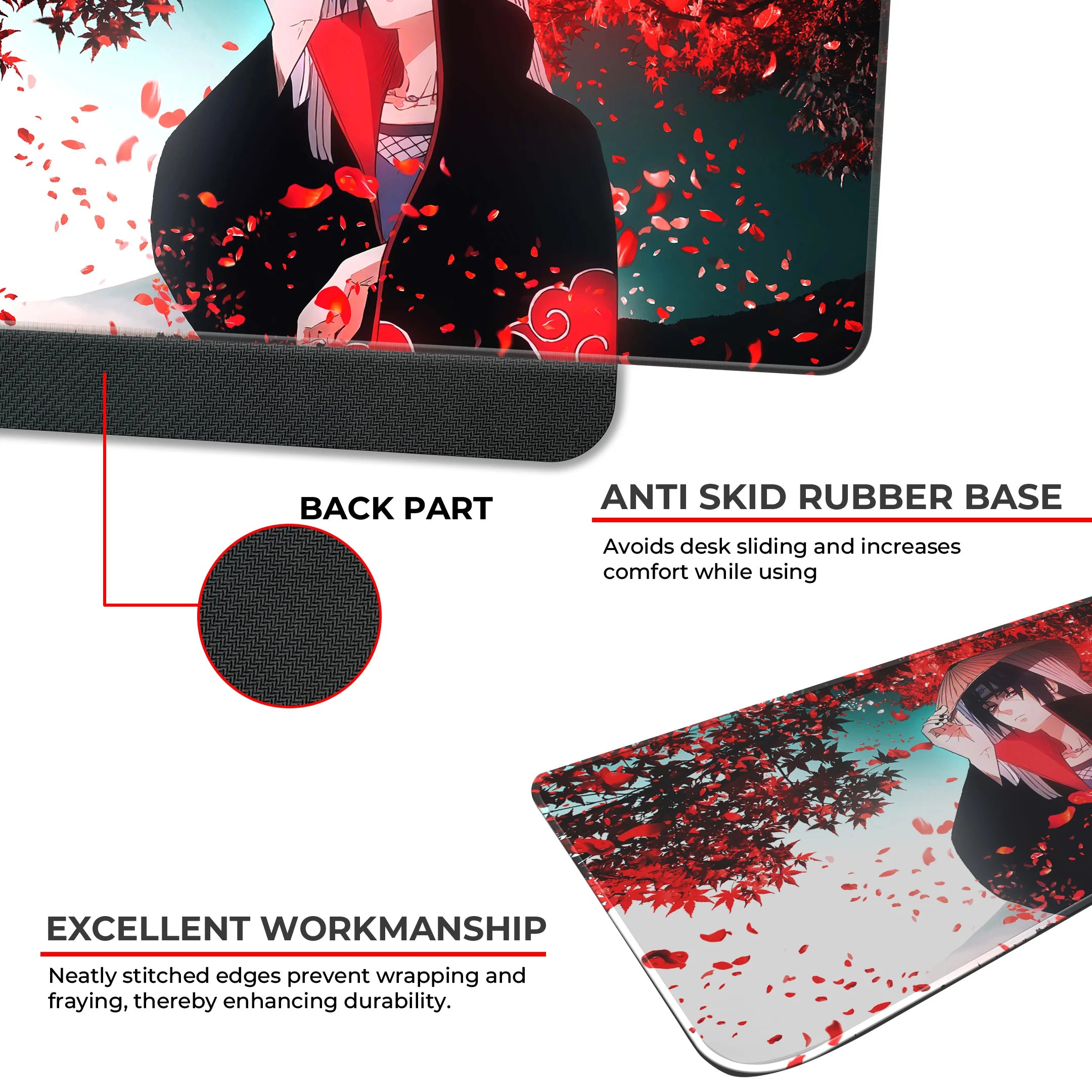 Itachi Uchiha Red Blossom Deskmat