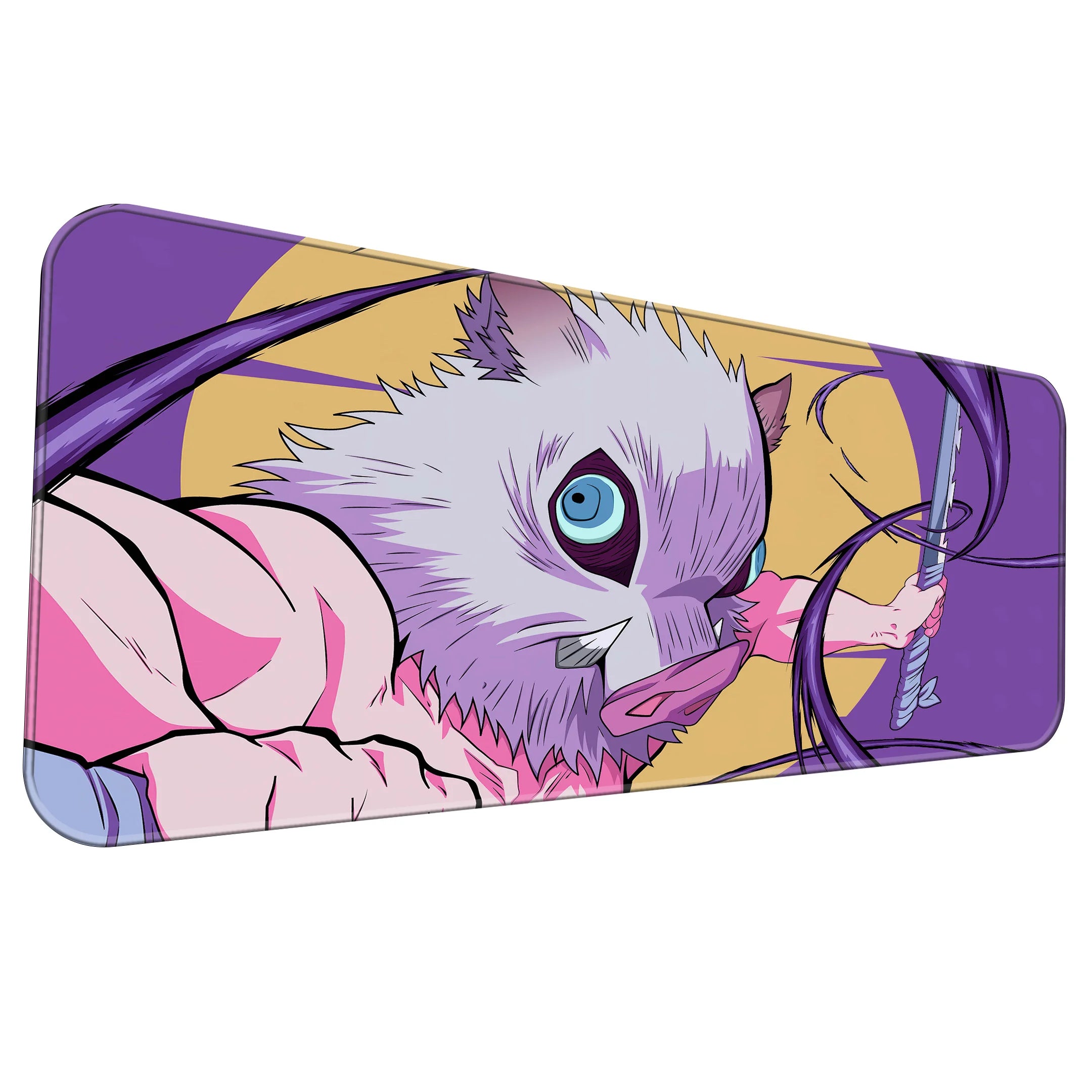 Inosuke Hashibira Fierce Battle Stance Deskmat