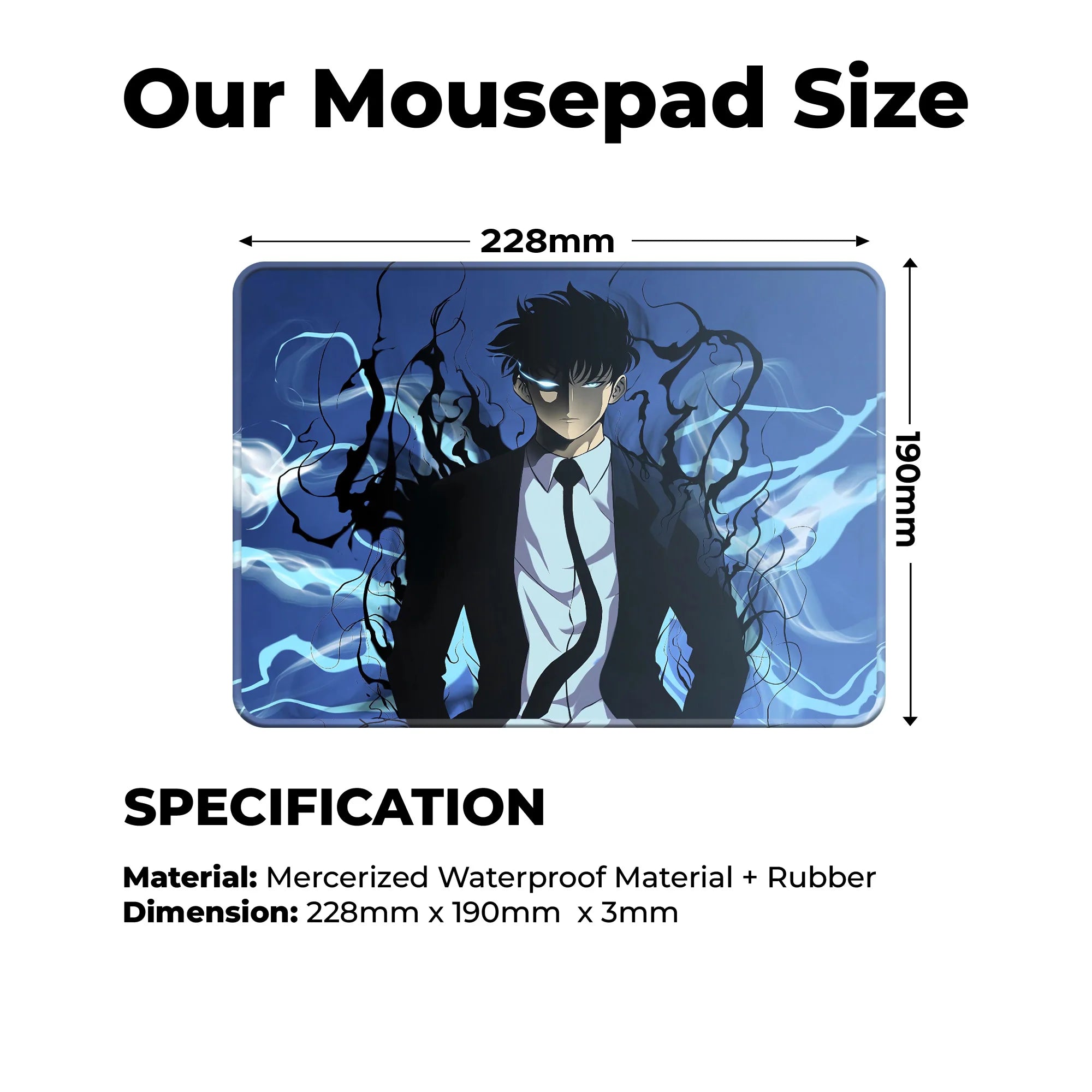 Sung Jin-Woo Shadow Monarch – Solo Leveling Anime Gaming Mousepad