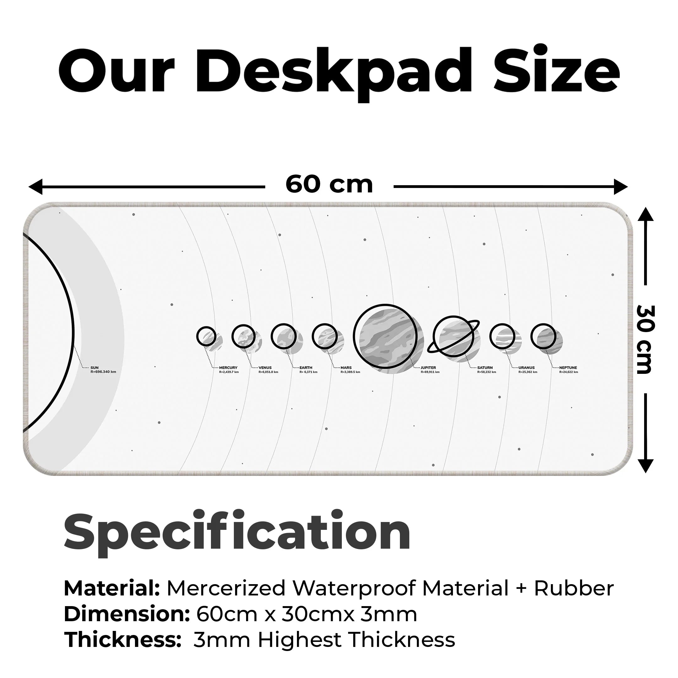 Solar white copia Deskmat