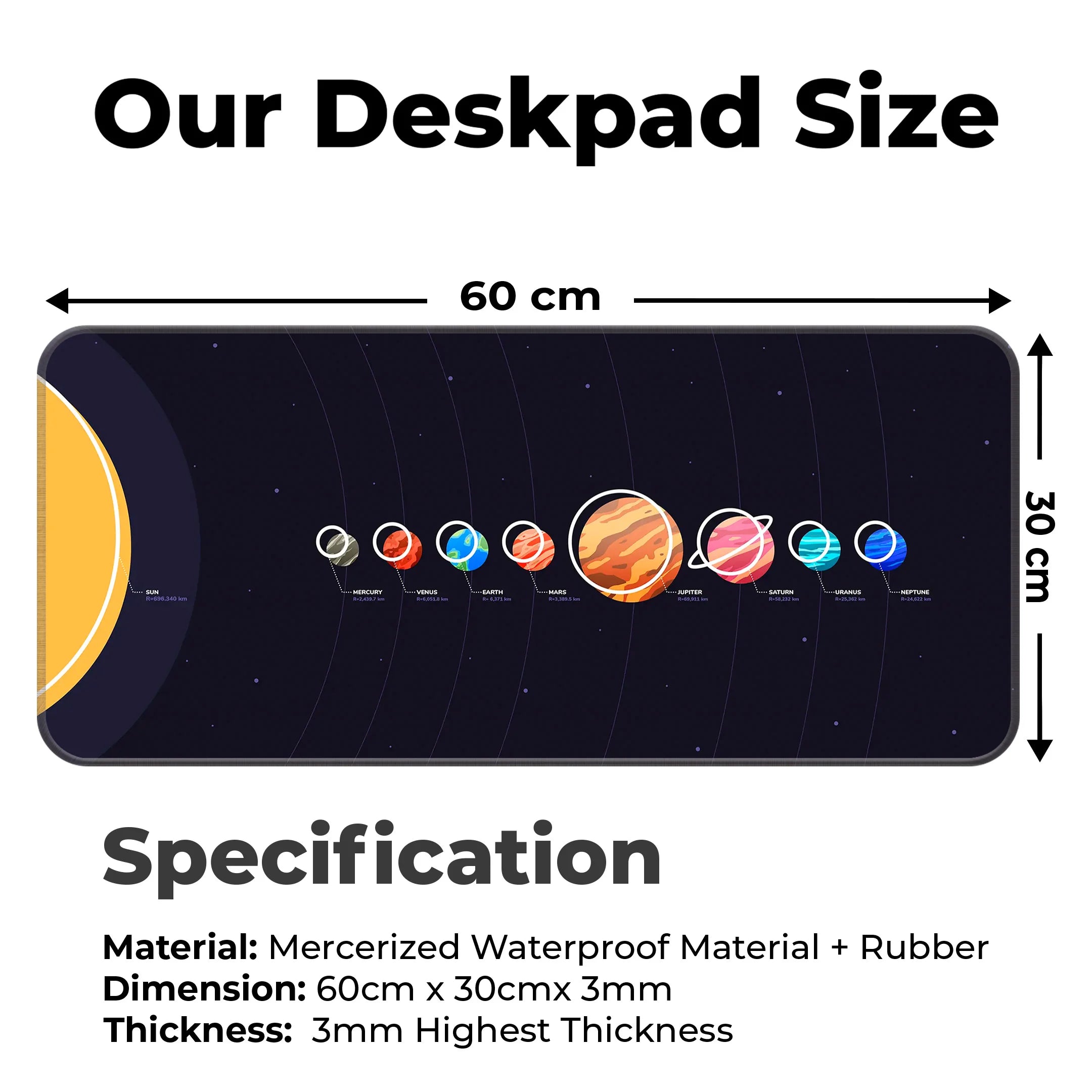 Solar white copia Deskmat