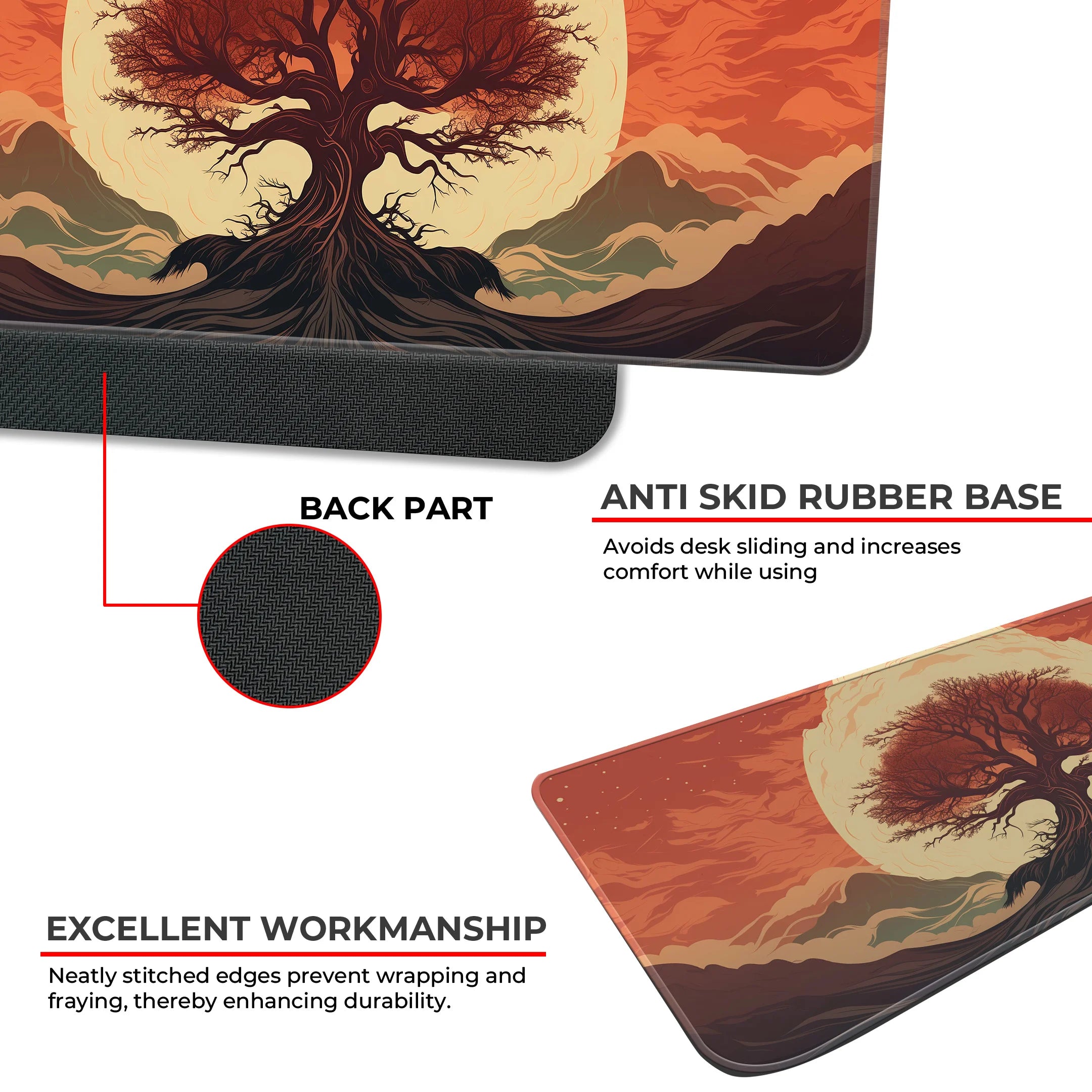 Ancient Sun Tree Art Deskmat