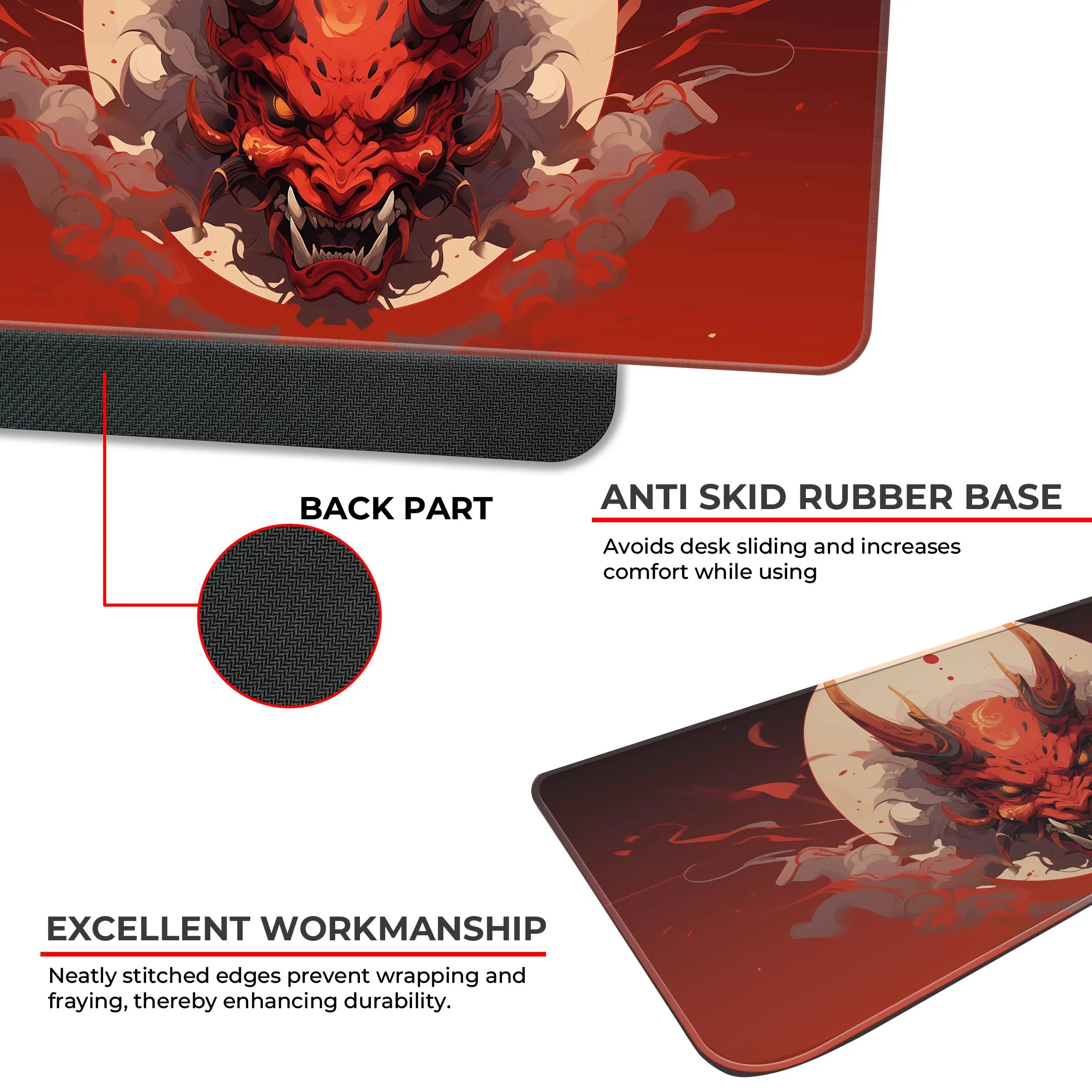 Oni Demon Mask Art Deskmat