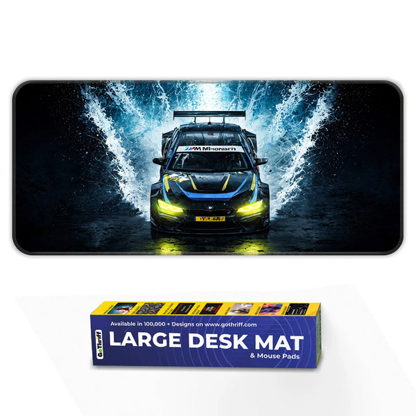 BMW M Motorsport Splash Effect Racing Deskmat