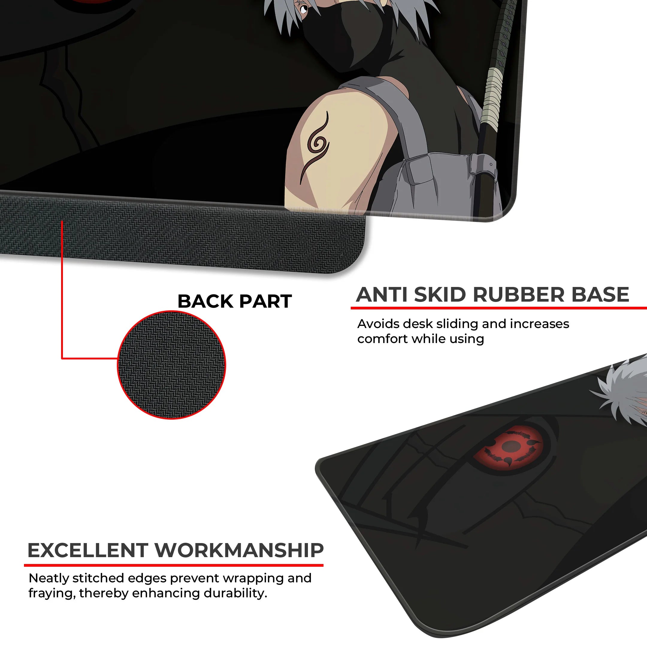 Kakashi Hatake Sharingan Mat – Ninja Warrior Anime Gaming Deskmat