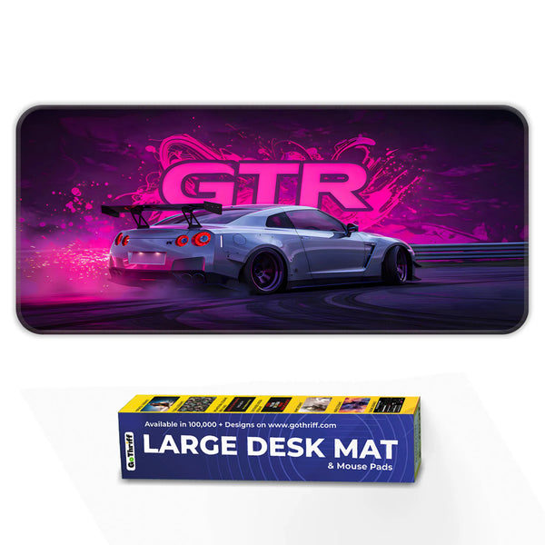 Nissan GT-R Drift Neon Pink Deskmat