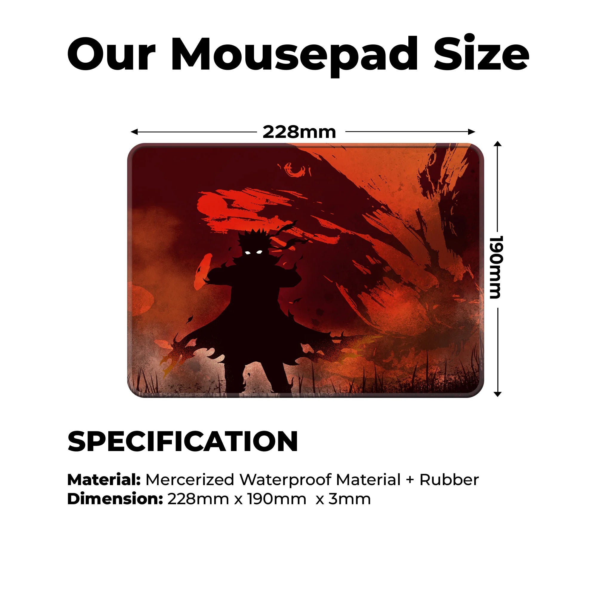 Naruto Nine-Tails Jinchuriki – Anime Gaming Mousepad