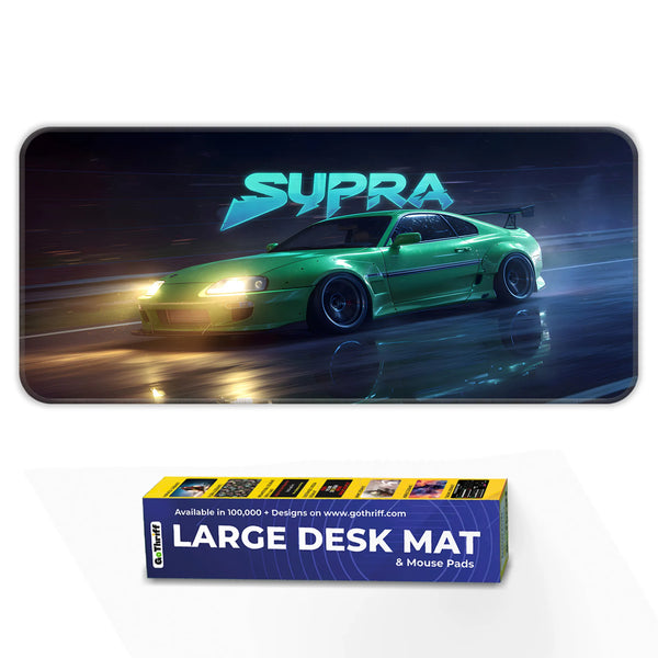 Toyota Supra Green Night Drift Deskmat