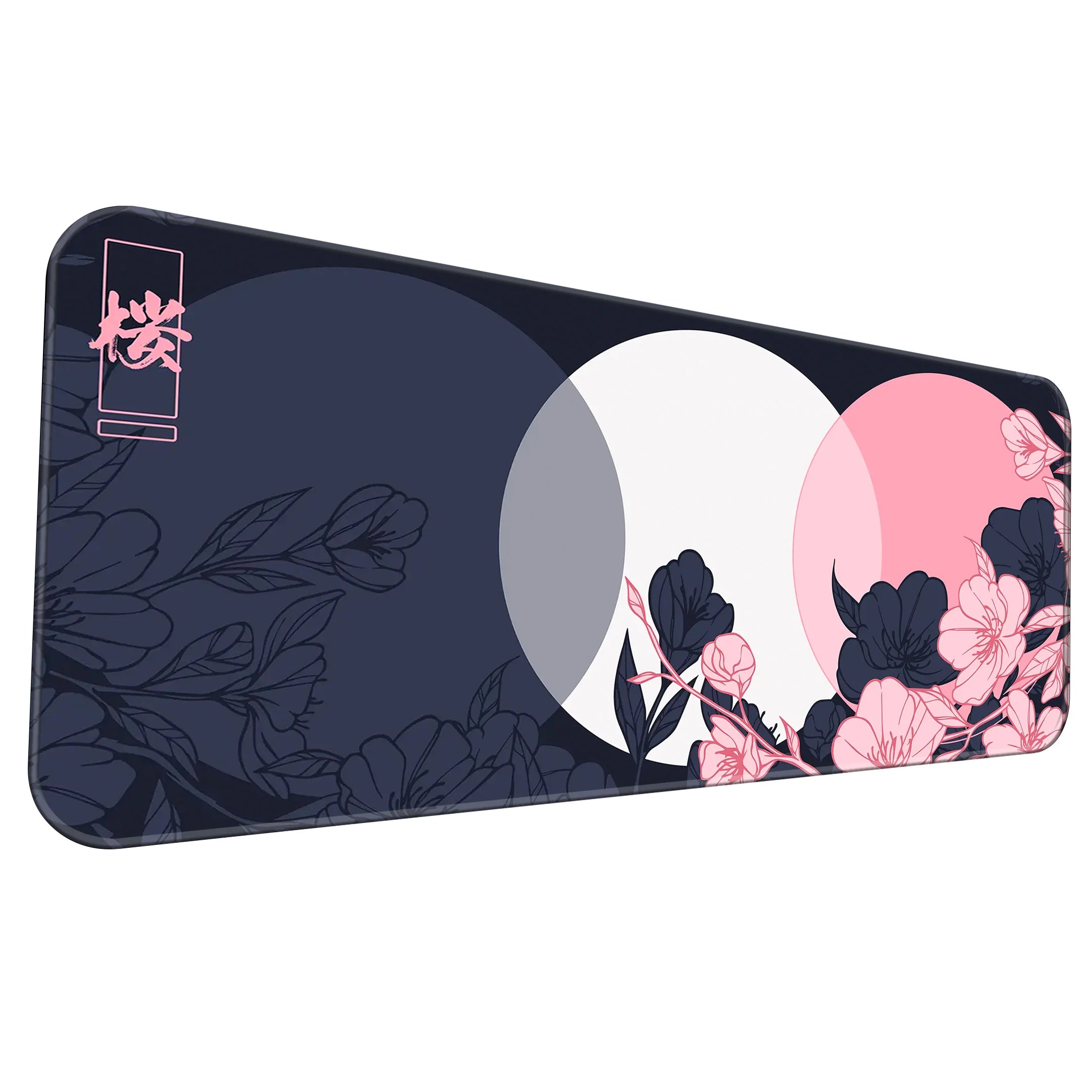 Flower Print Design Desk Mat