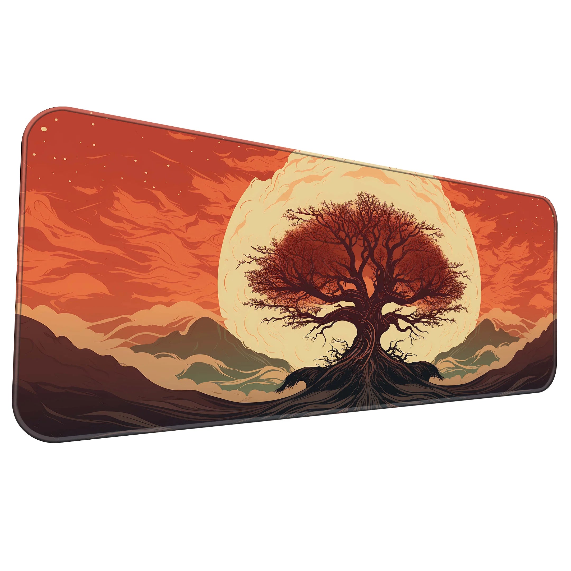 Ancient Sun Tree Art Deskmat