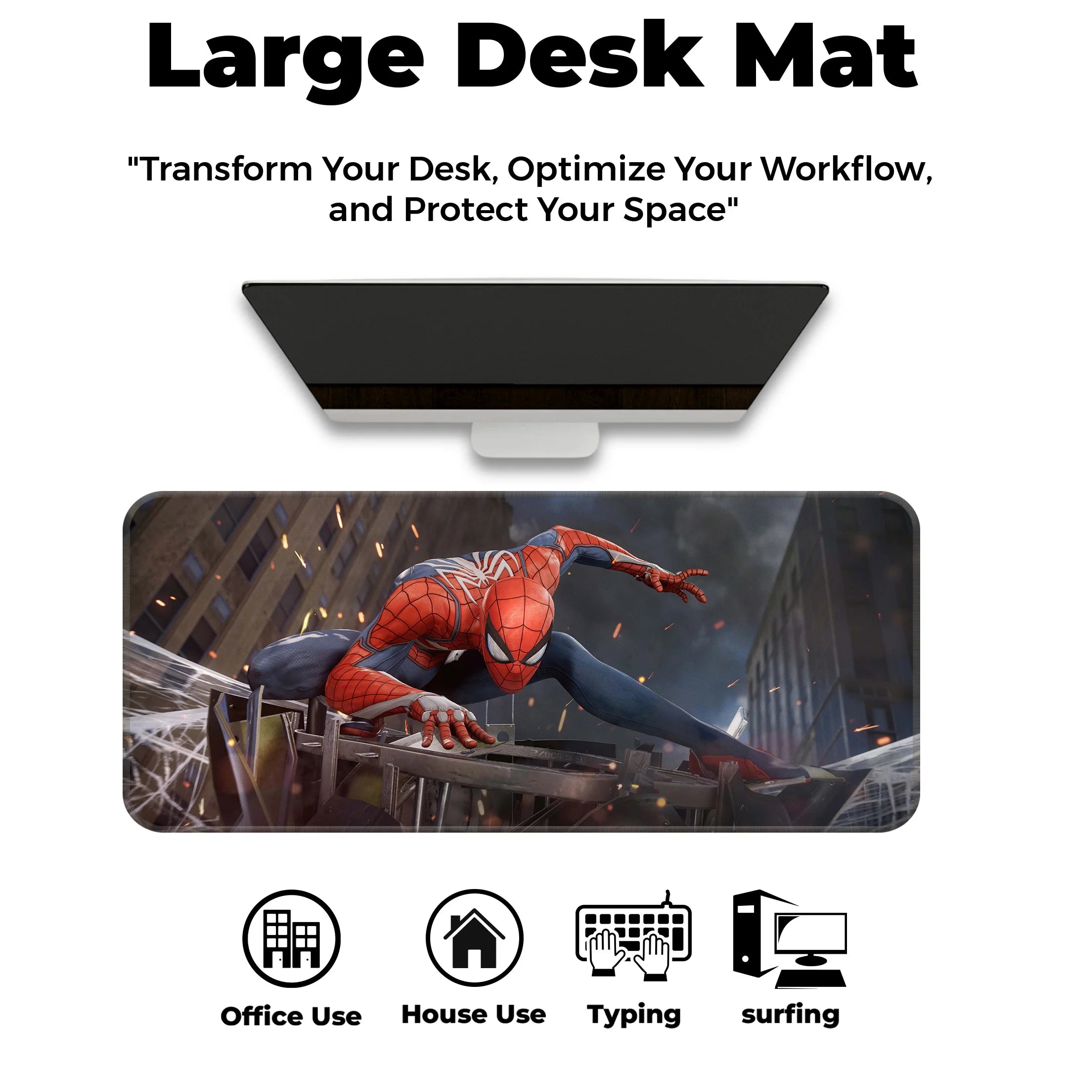 Spider-Man Heroic Leap Mat – Marvel Superhero Gaming Deskmat