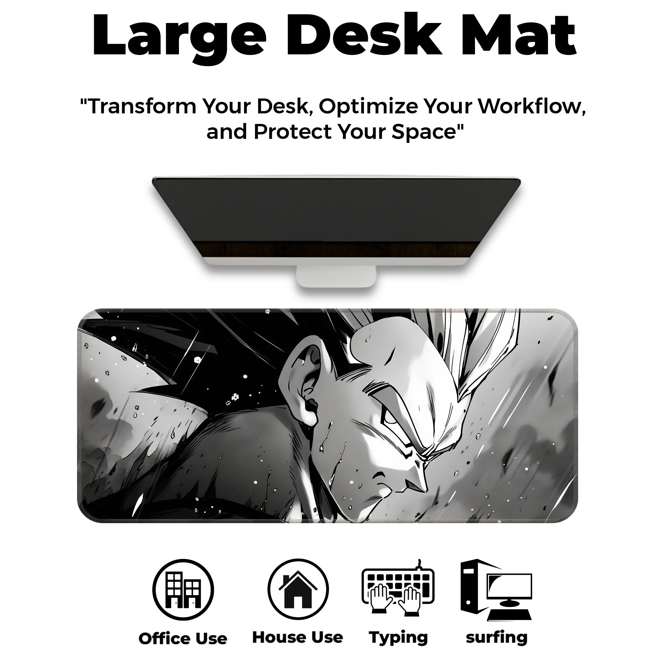 Dragon Ball Z Vegeta Intense Focus Deskmat