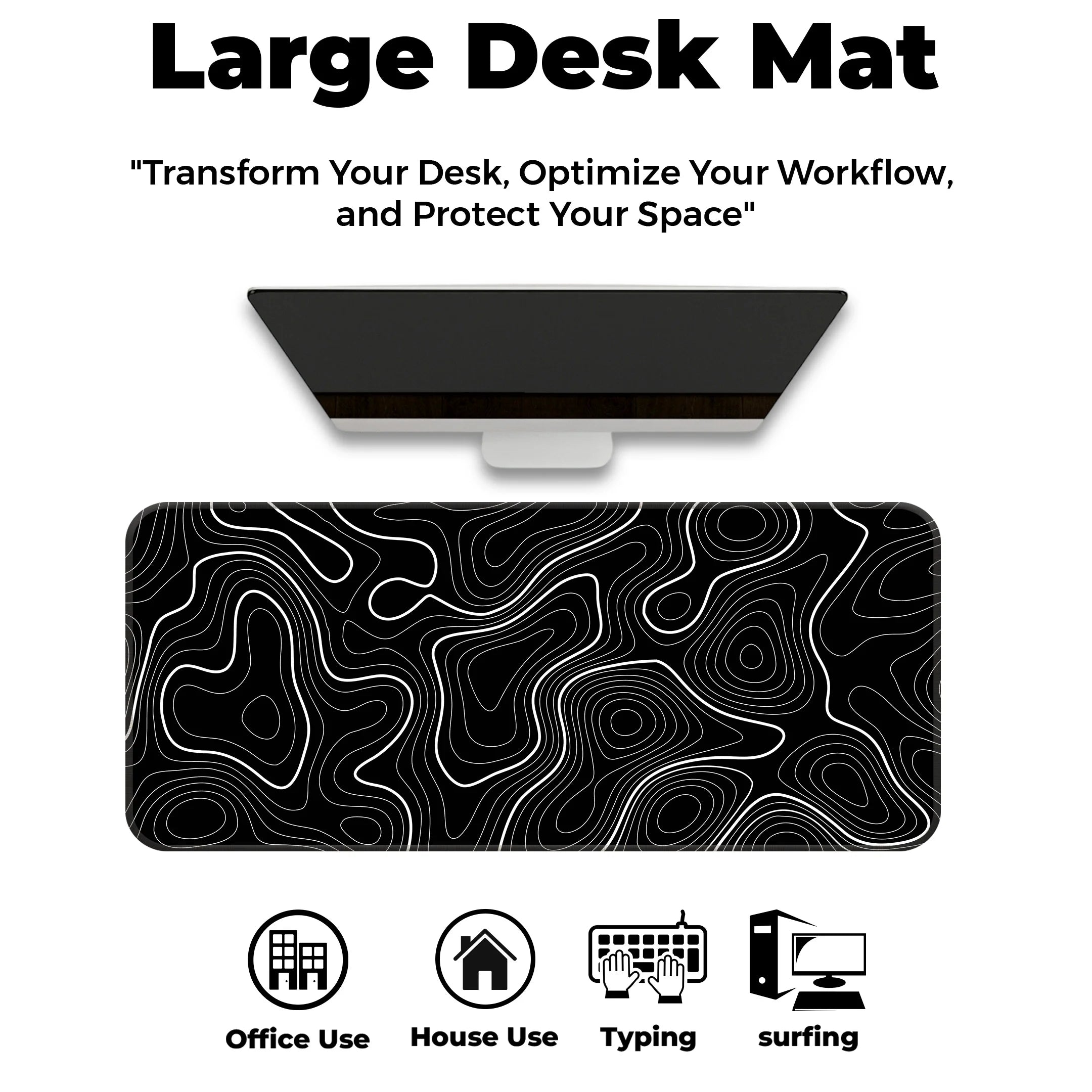 Minimalist Abstract Lines Mat – Modern Aesthetic Gaming Deskmat