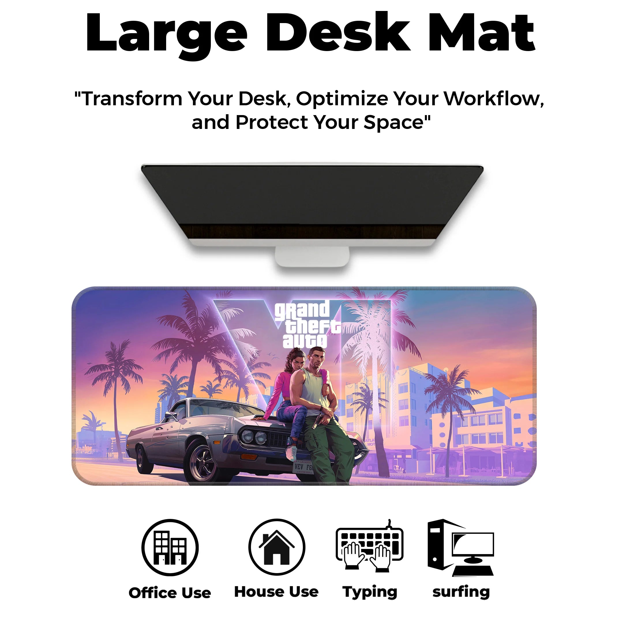 GTA VI Vice City Vibes Deskmat