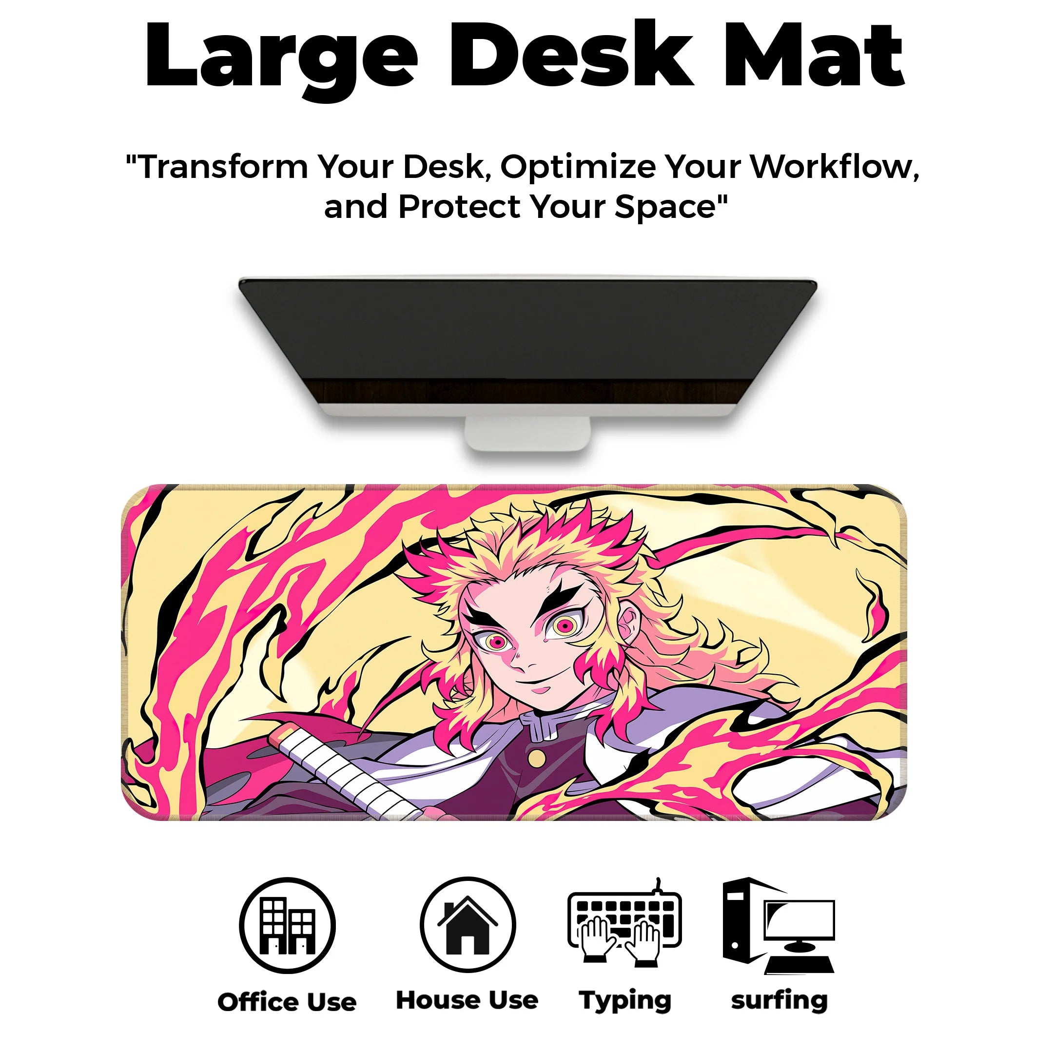 Kyojuro Rengoku - Demon Slayer Deskmat