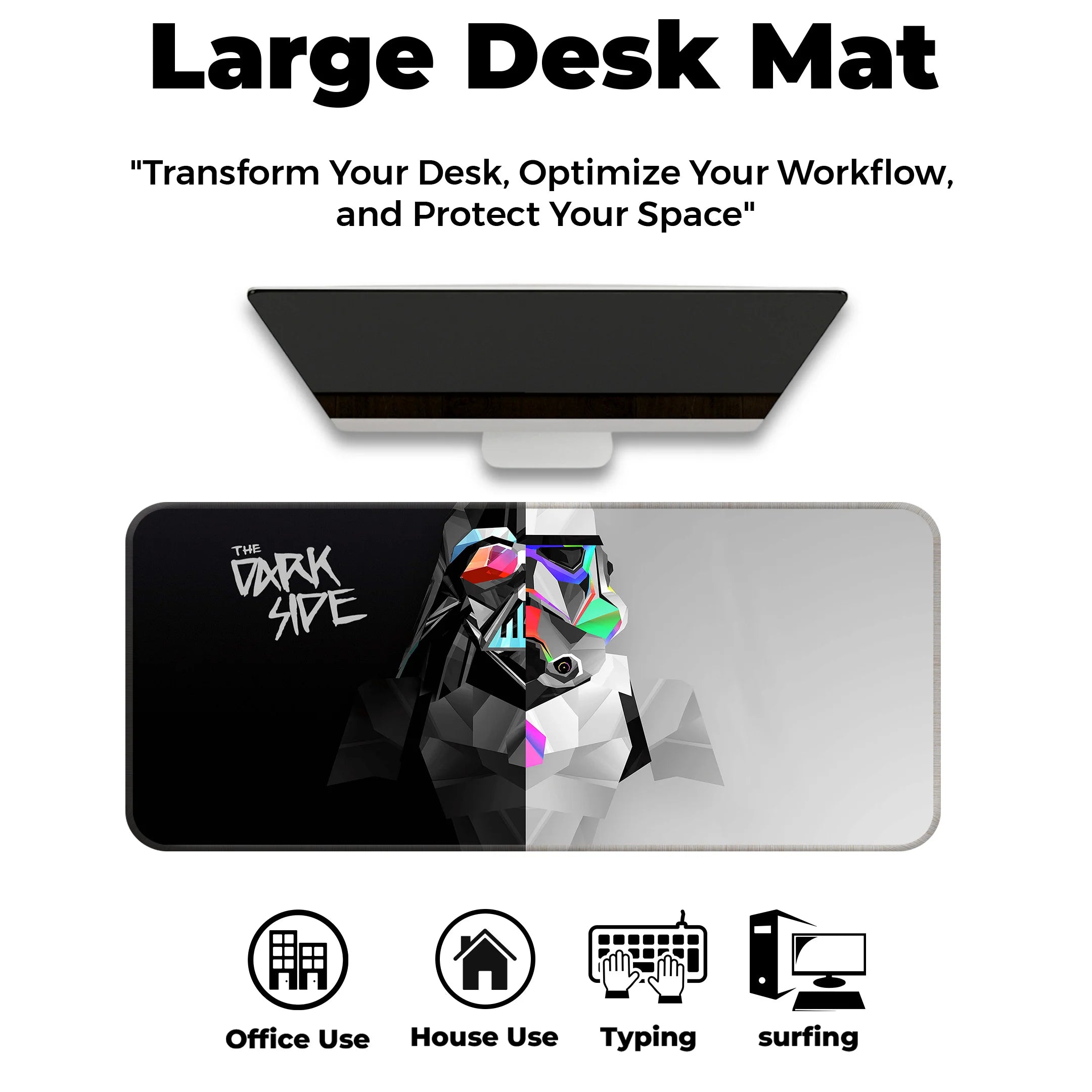 Dark Side Mat – Galactic Sci-Fi Villain Aesthetic Gaming Deskmat