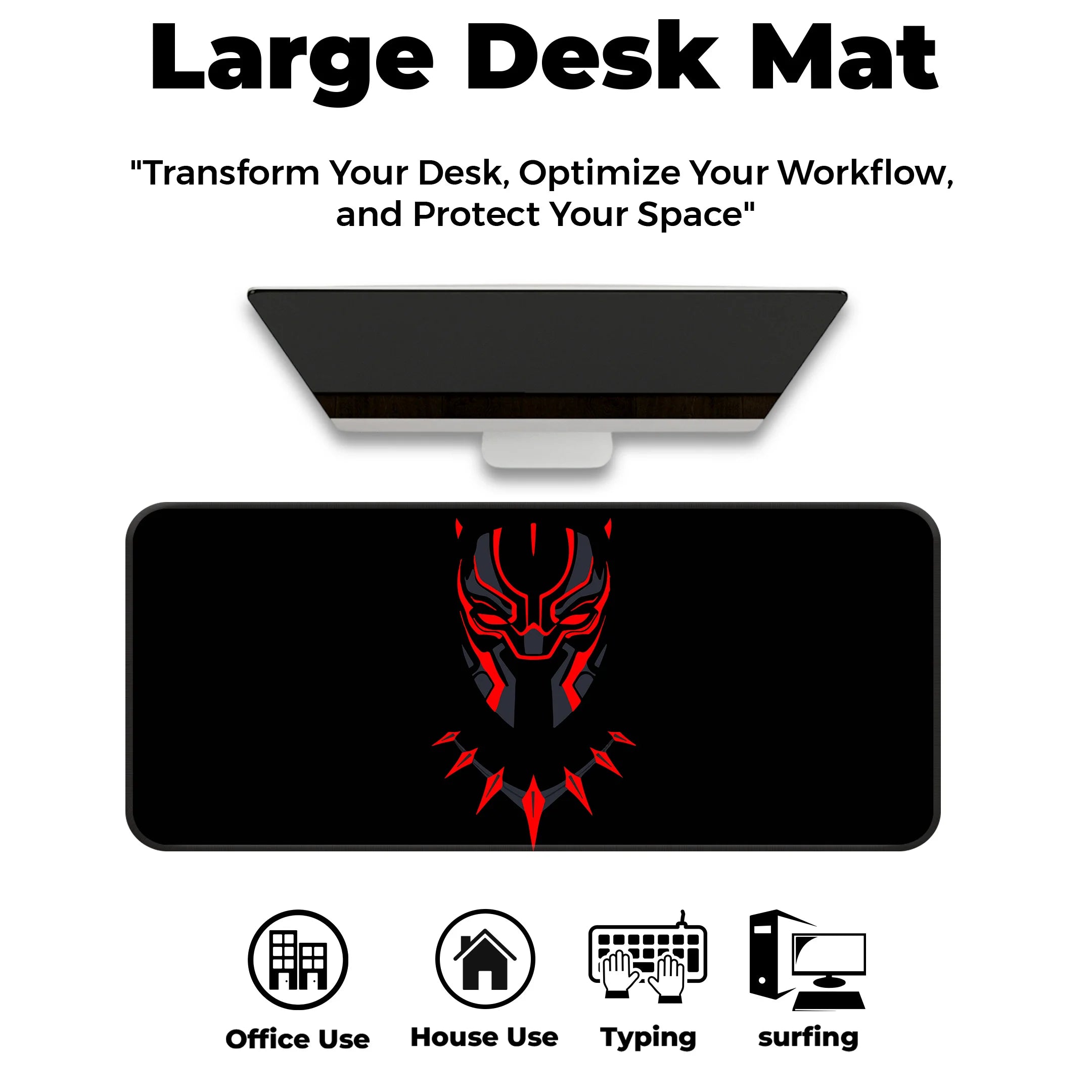 Black Panther Warrior Mat – Marvel Superhero Gaming Deskmat