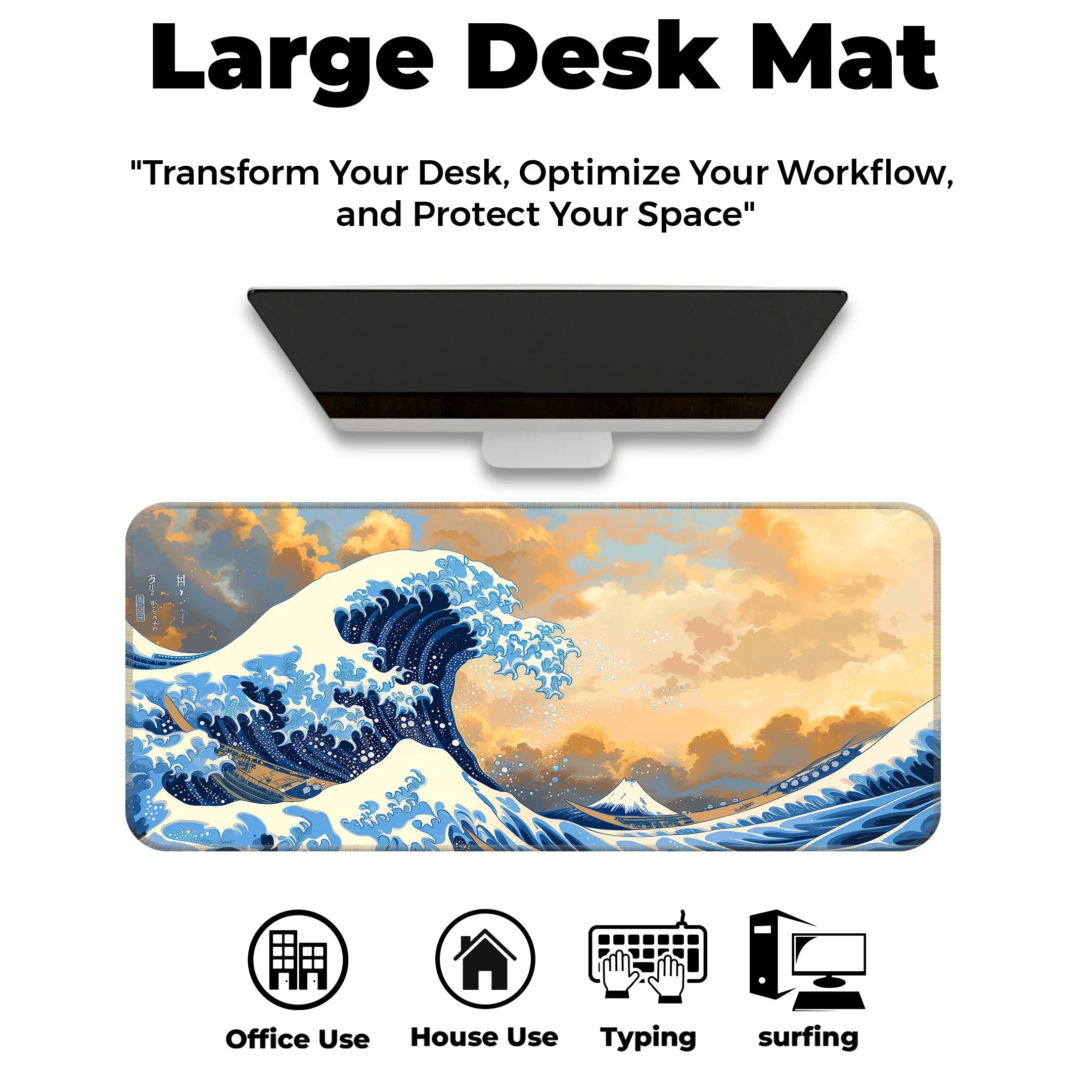 Great Wave of Kanagawa Art Deskmat