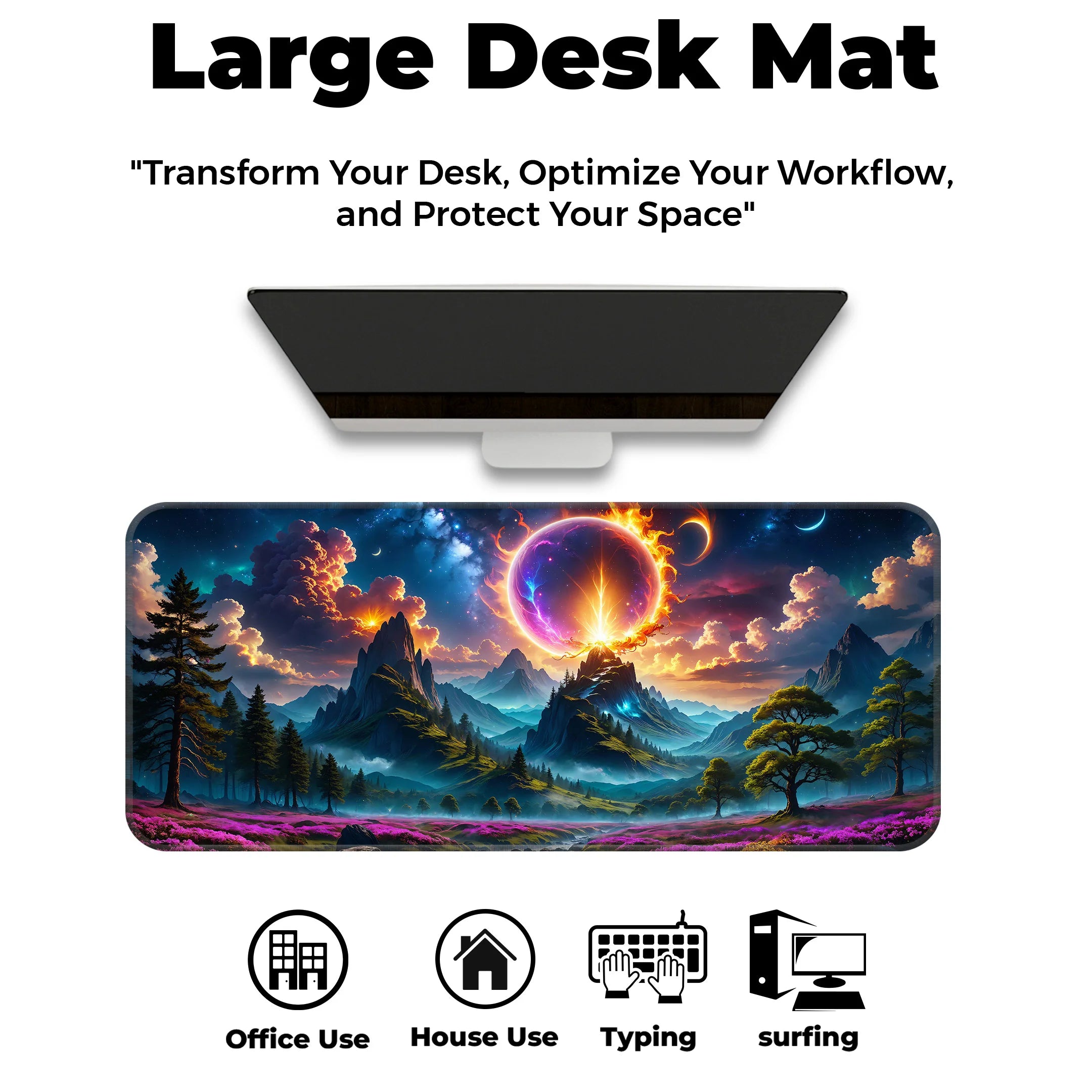 Cosmic Flames Fantasy Deskmat