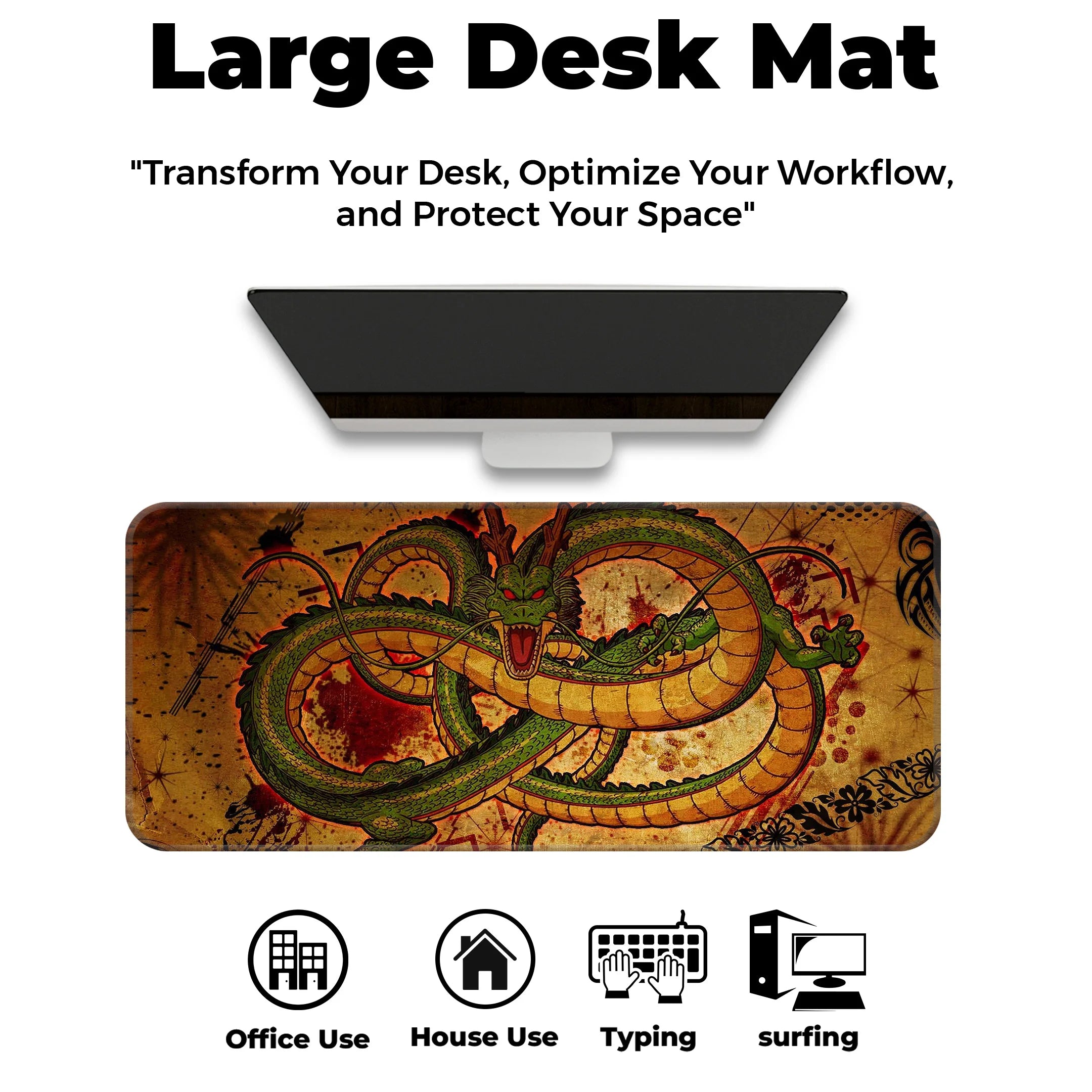 Dragon Shenron Vintage Art  Deskmat