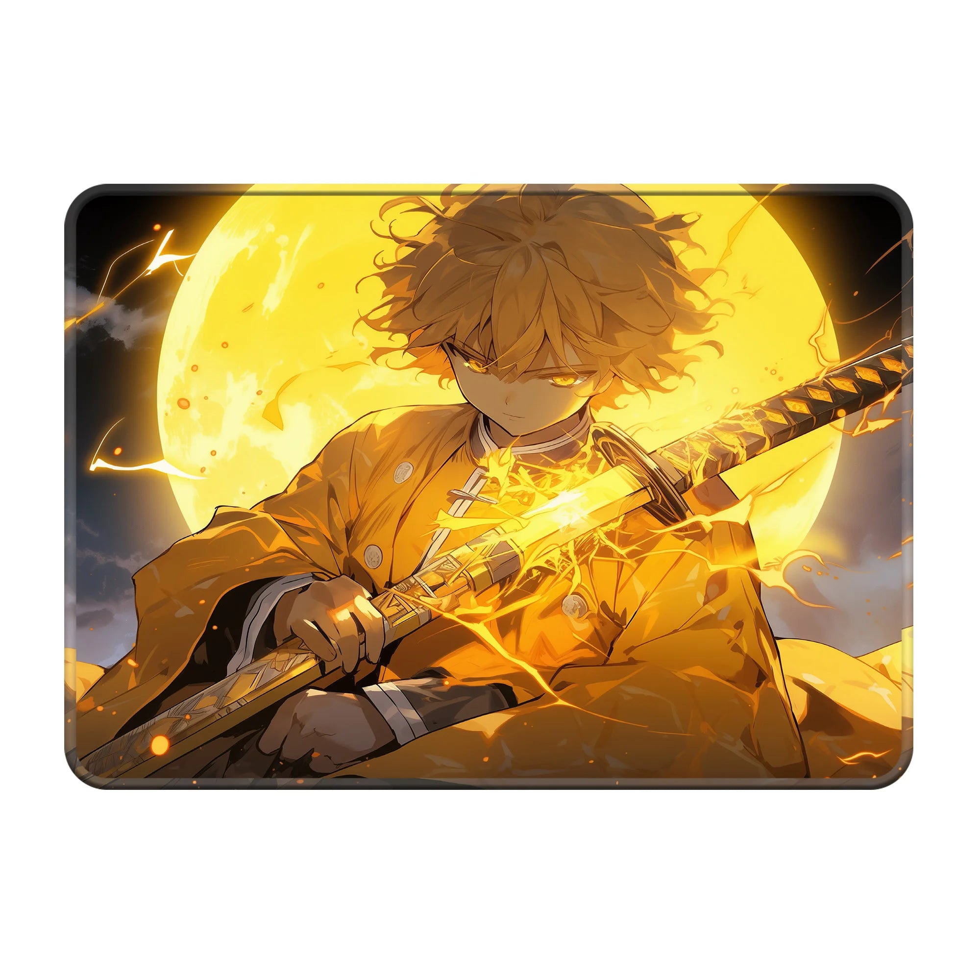 Zenitsu Agatsuma Lightning Blade – Demon Slayer Anime Gaming Mousepad