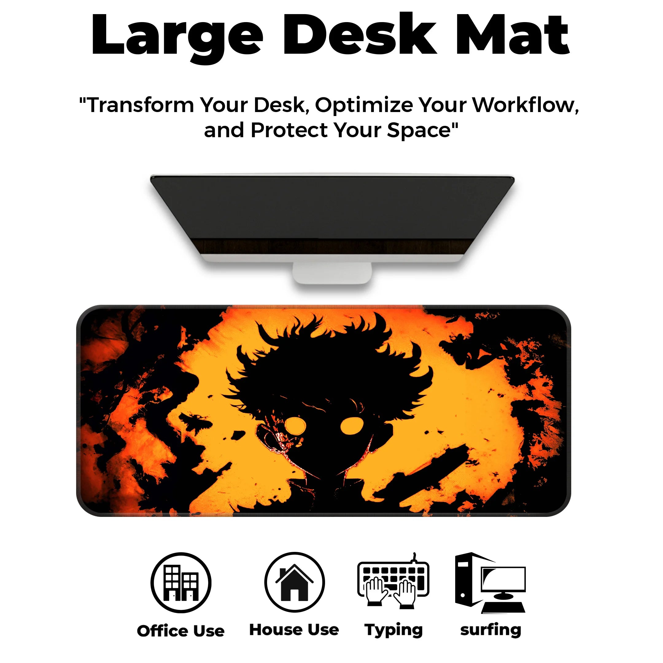 Mob Psycho Anime Silhouette Deskmat