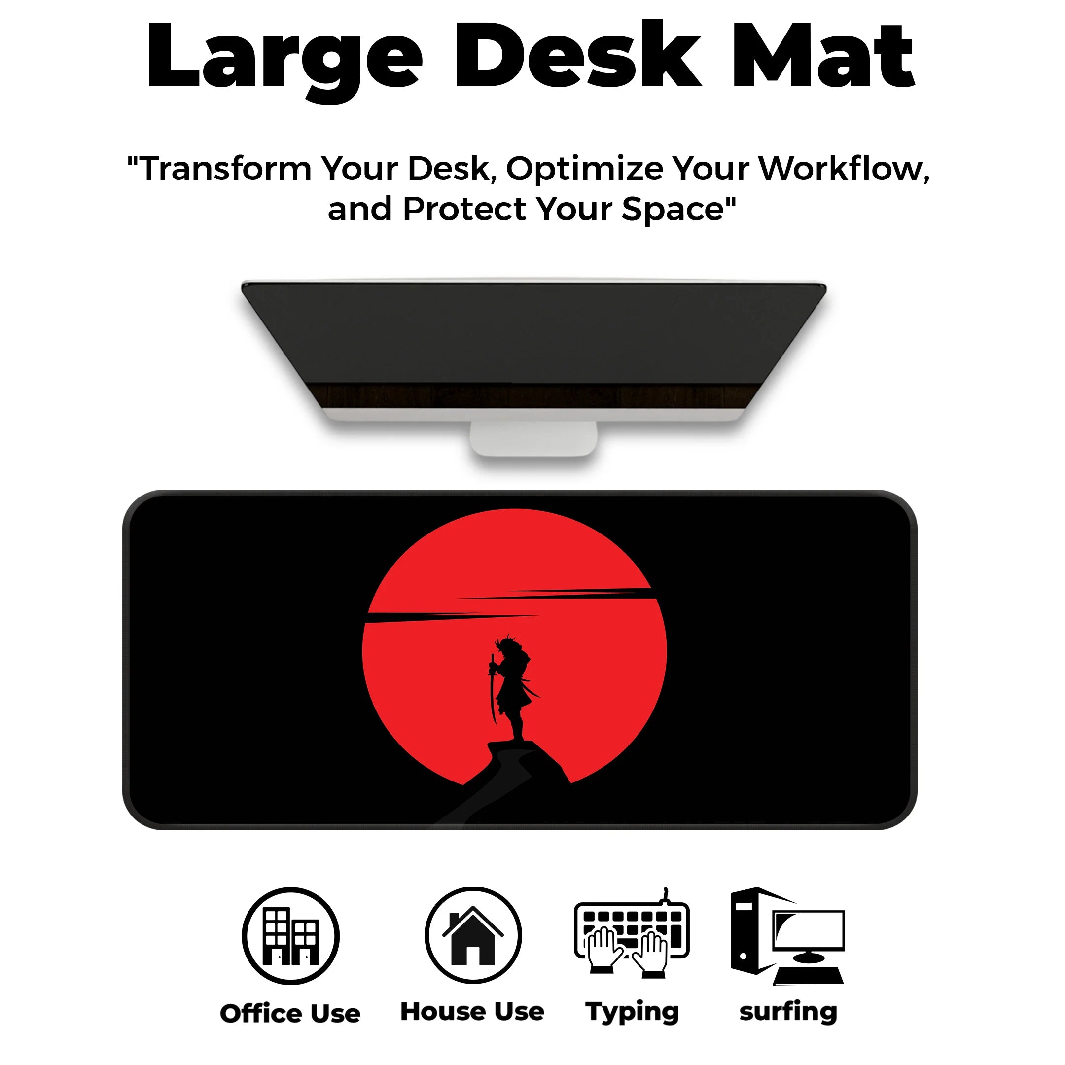 Samurai Warrior Silhouette Deskmat