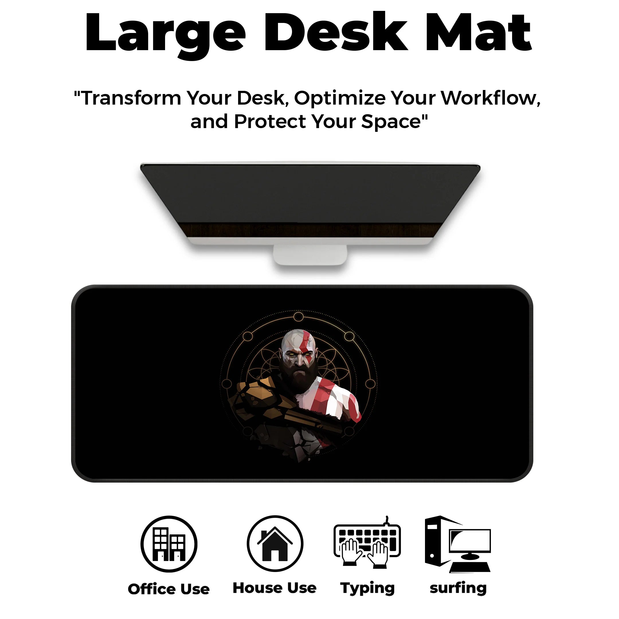 Kratos Warrior Fury Deskmat