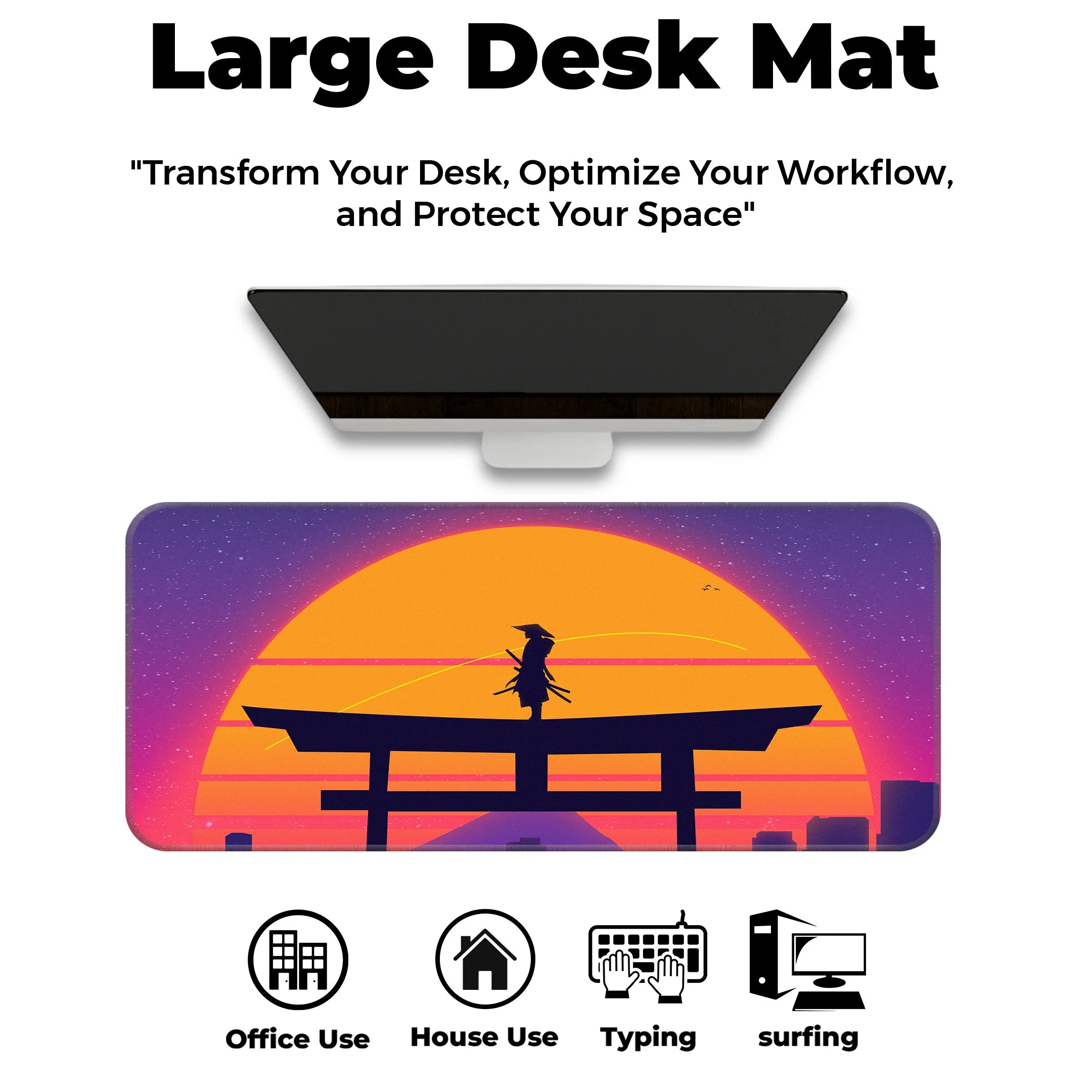 Samurai Sunset Deskmat