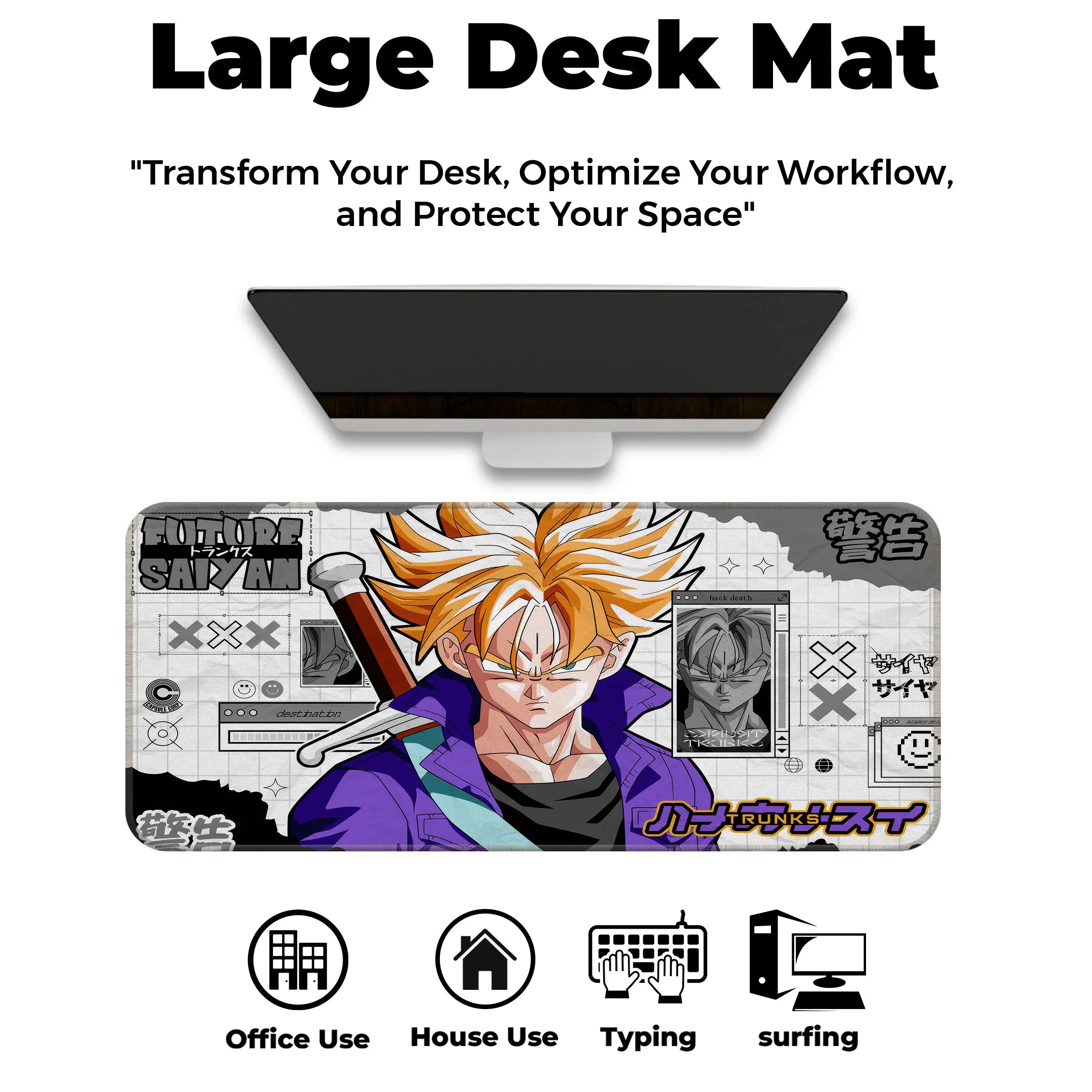 Future Trunks Saiyan Warrior Deskmat