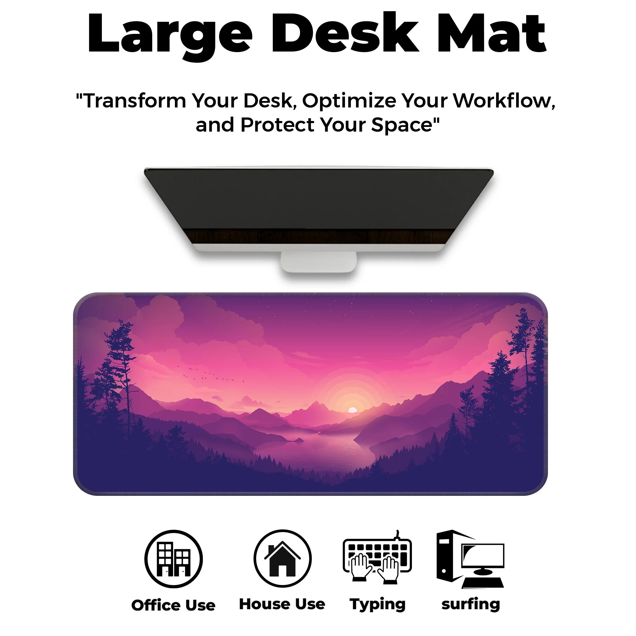 Dreamy Pink Twilight Deskmat