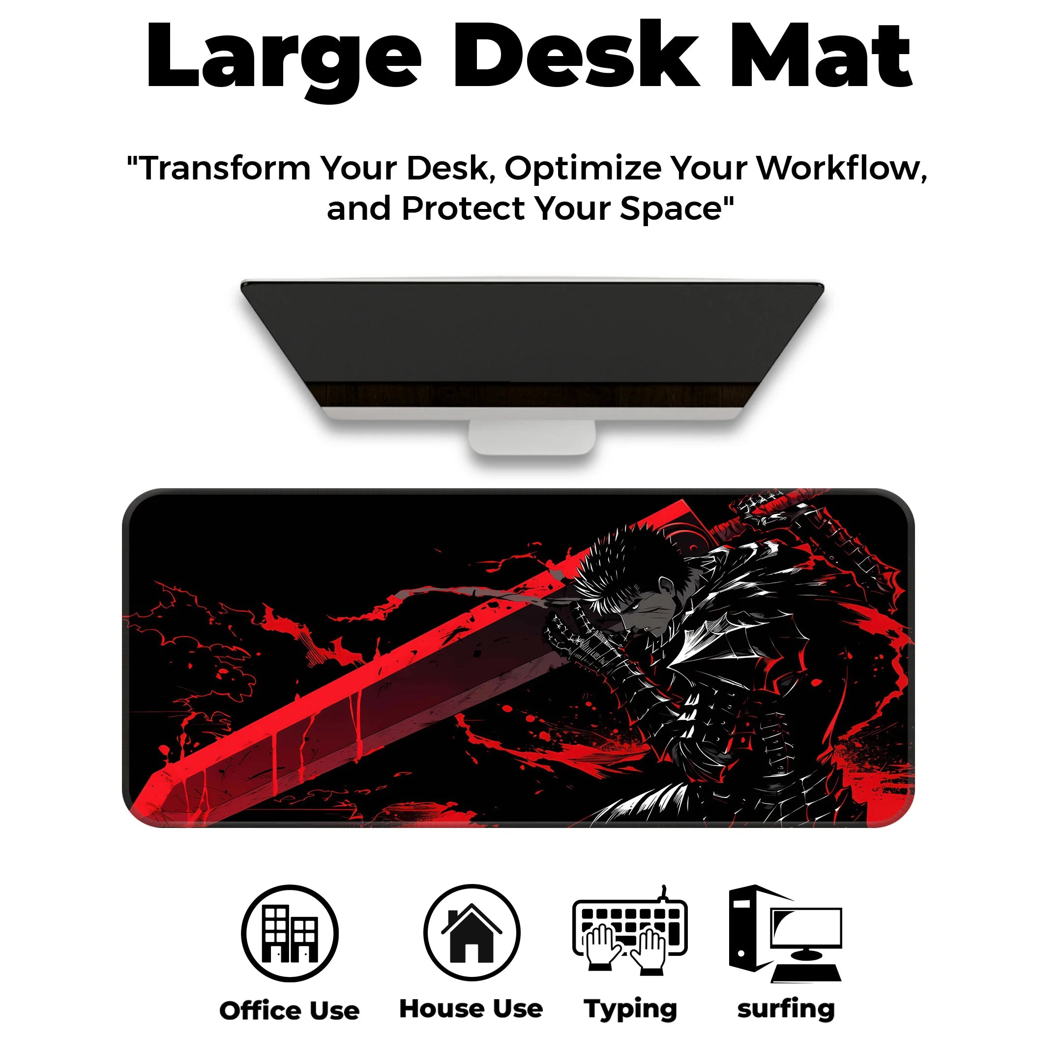 Guts Berserk Dark Warrior Deskmat