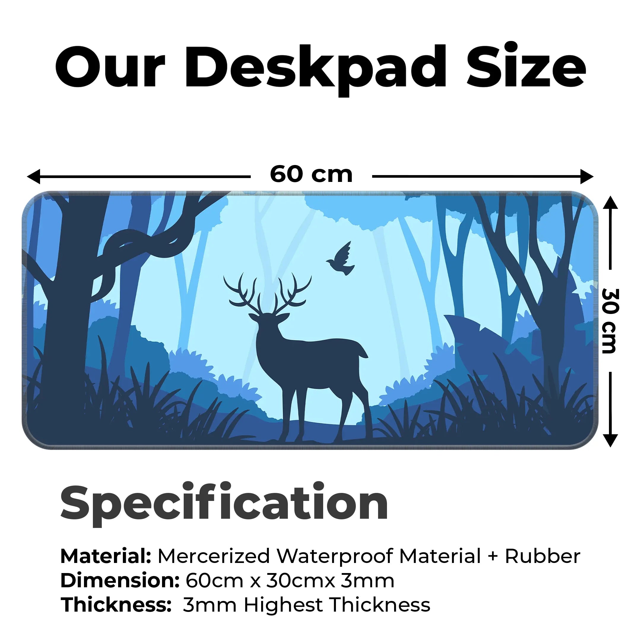 Moonlit Deer Deskmat