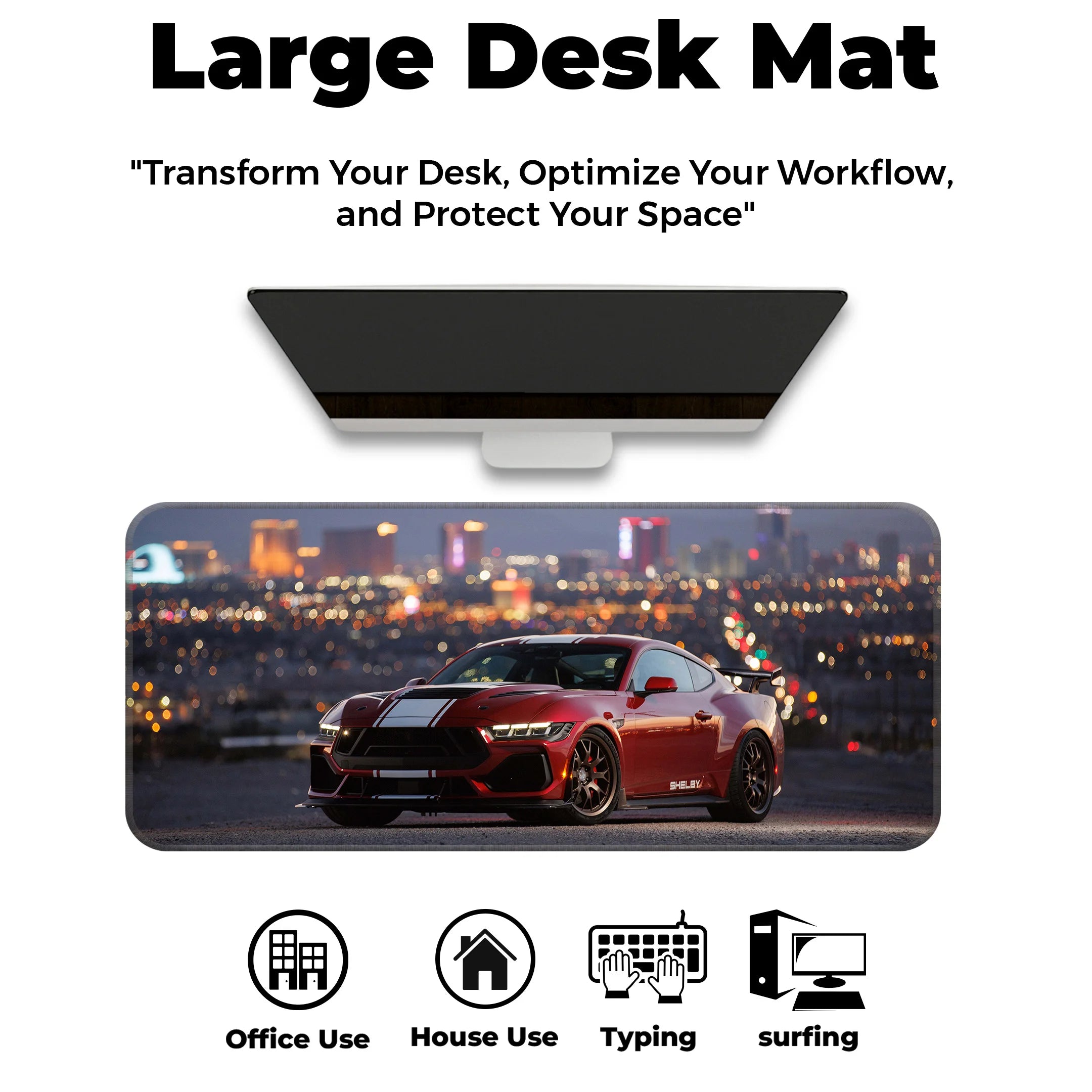 Night Drive Muscle Car Deskmat