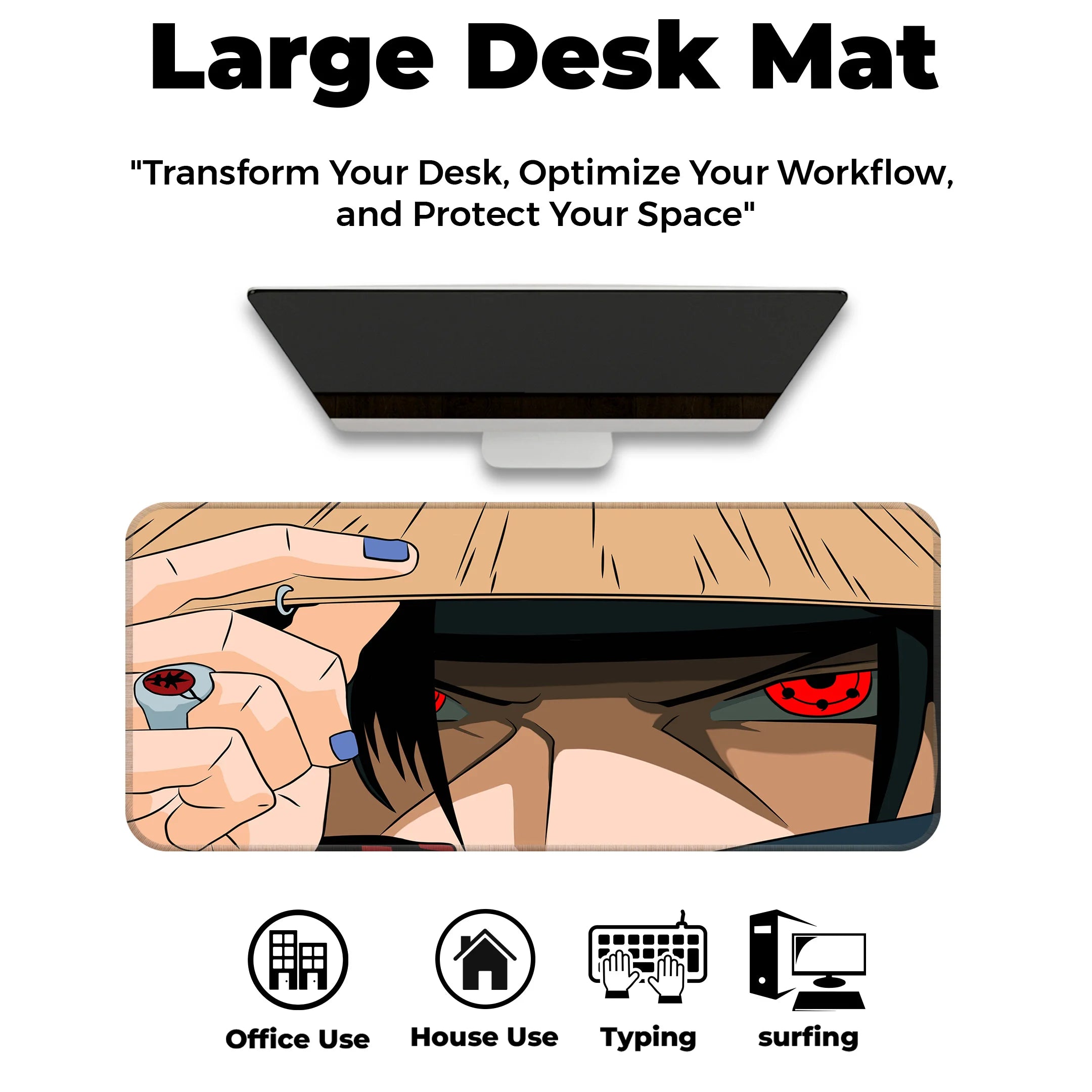 Itachi Uchiha Sharingan Mat – Akatsuki Ninja Anime Gaming Deskmat