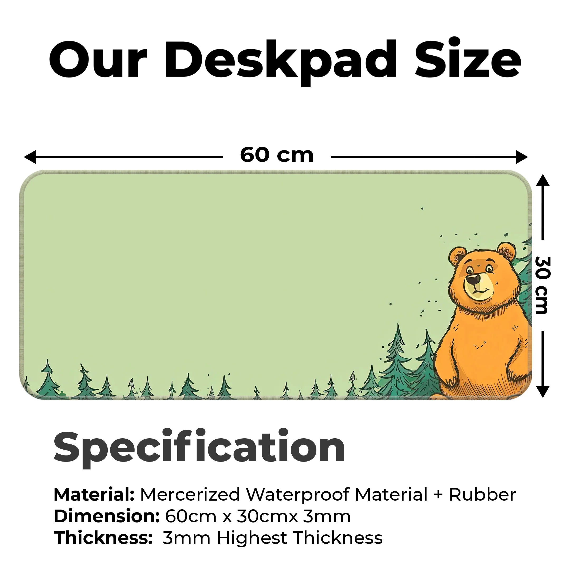 Cute Bear Deskmat