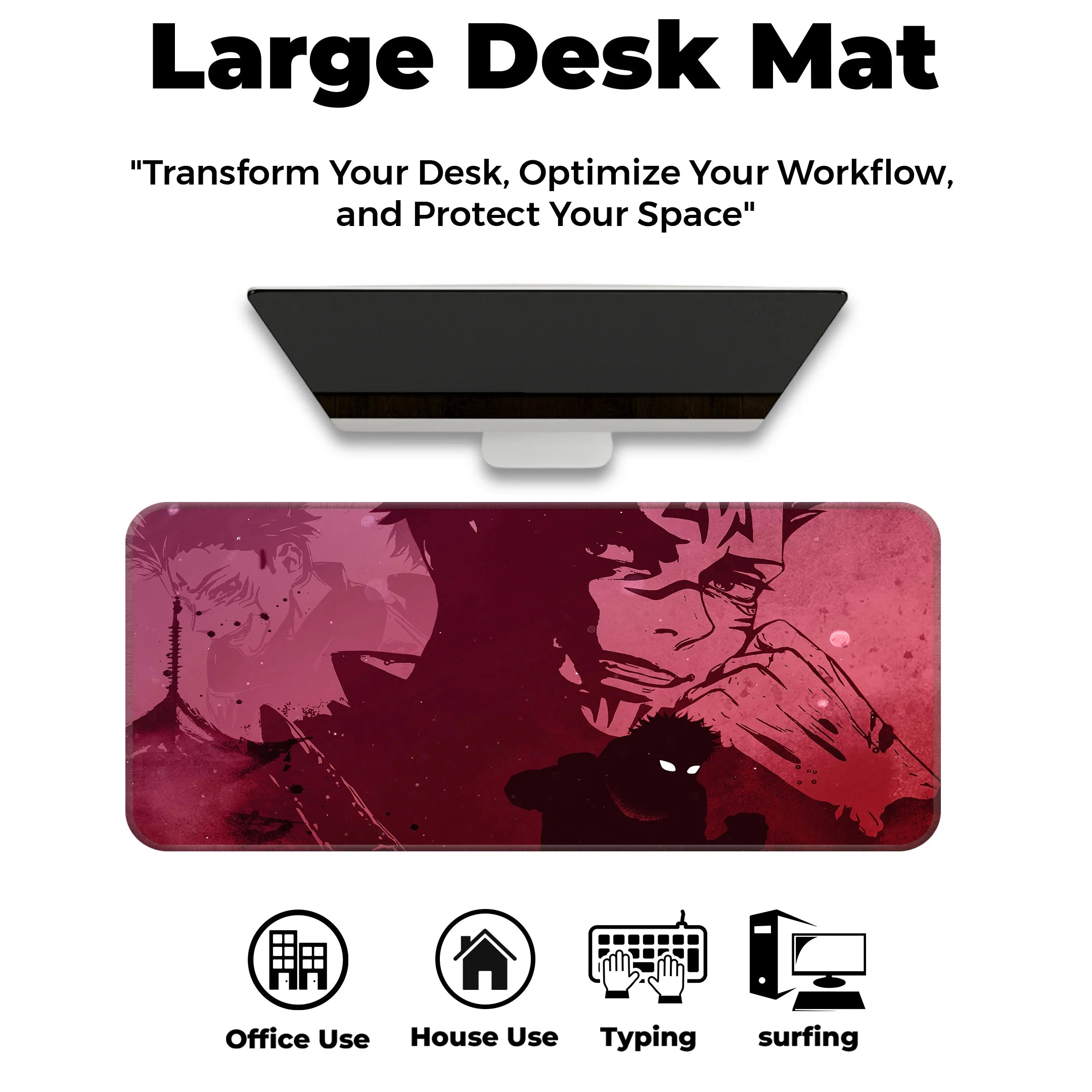 Yuji Itadori Sukuna Curse Mat – Jujutsu Kaisen Anime Gaming Deskmat