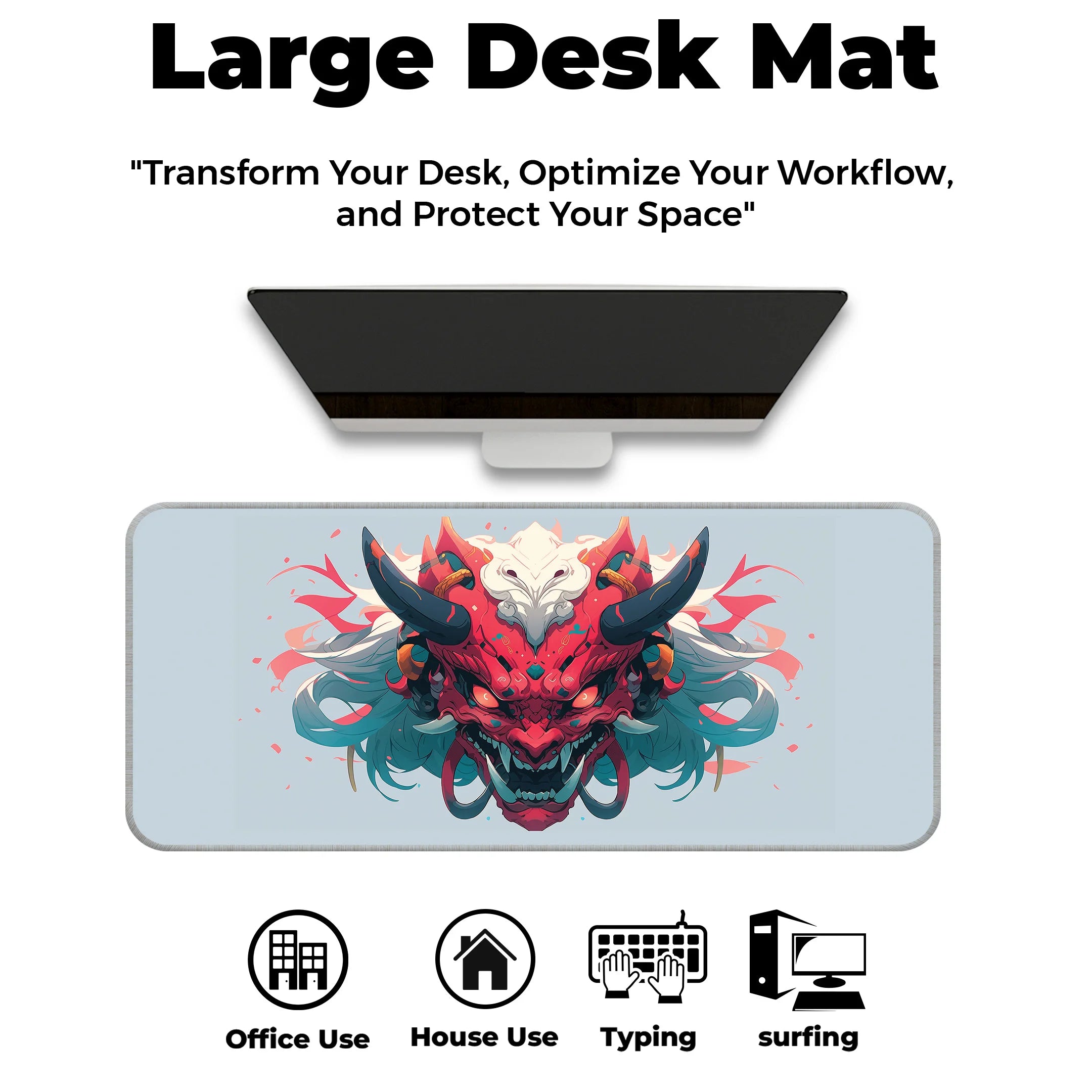 Oni Demon Mask Deskmat