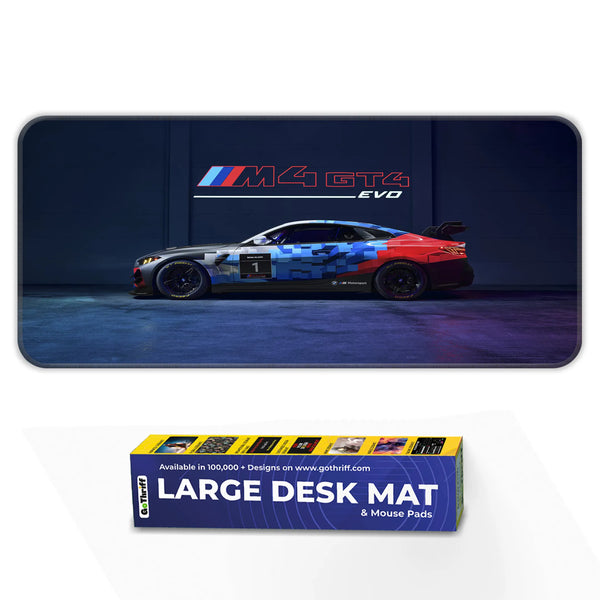 BMW M4 GT4 EVO Racing Side View Deskmat